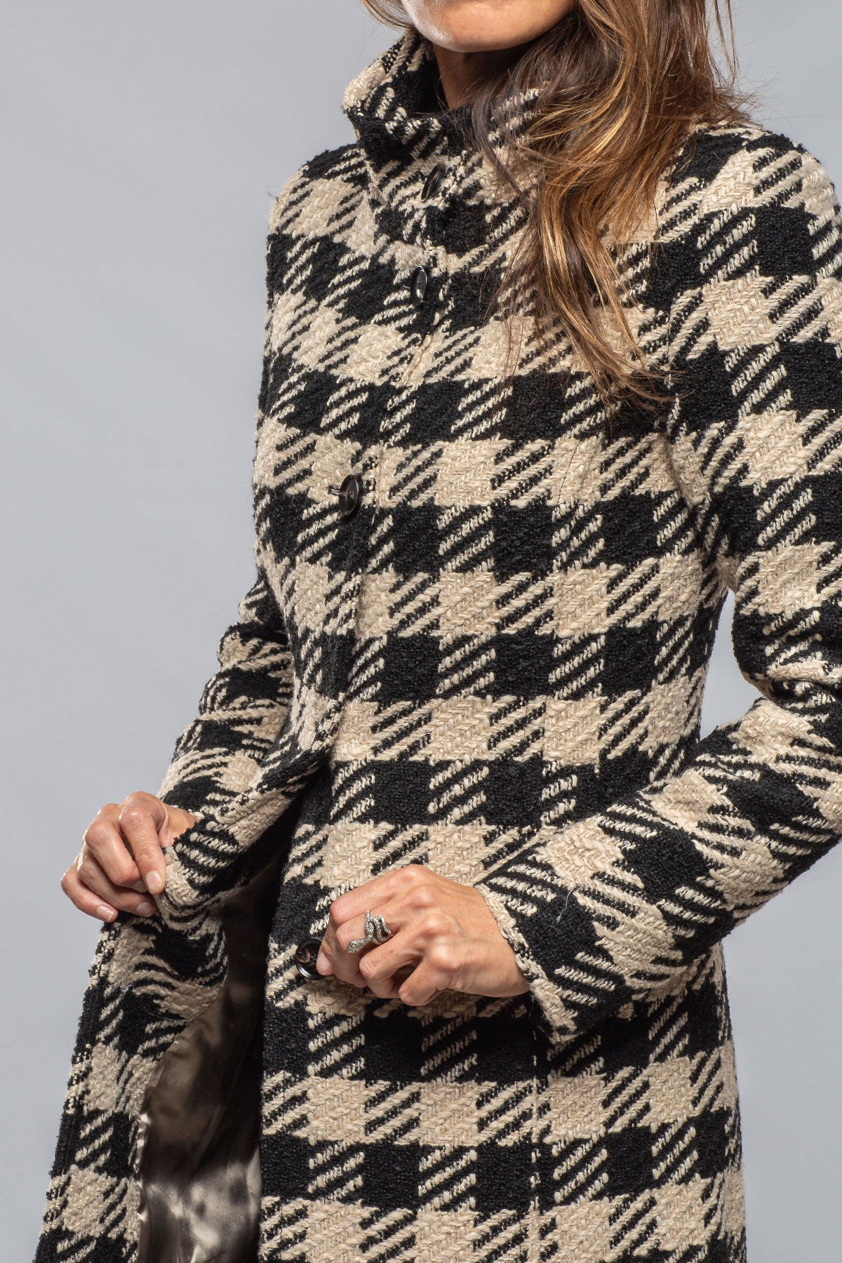 Axel's Florence Collection Millie Houndstooth Coat Ladies - Outerwear - Cloth