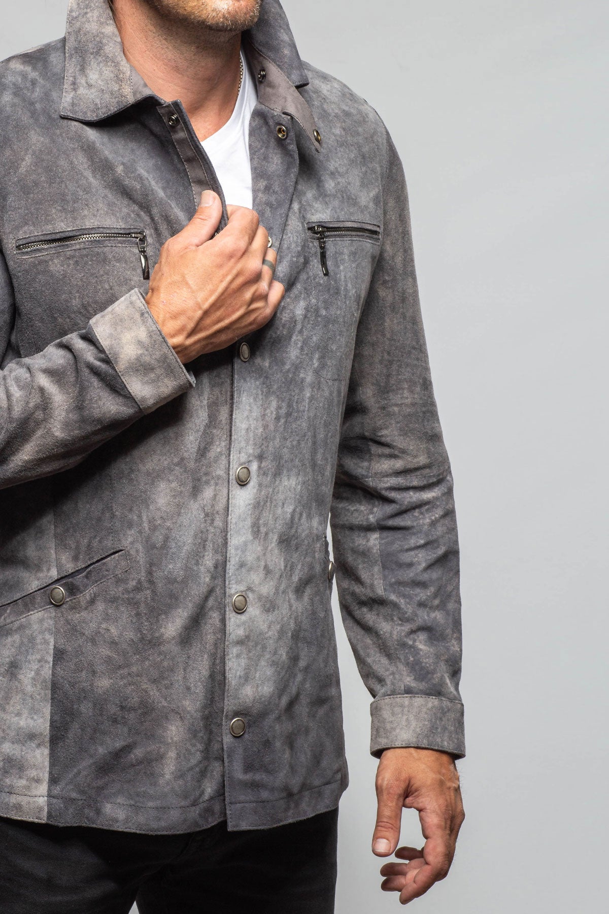 Axel's Florence Collection Moultrie Suede Jacket Samples - Mens - Outerwear - Leather
