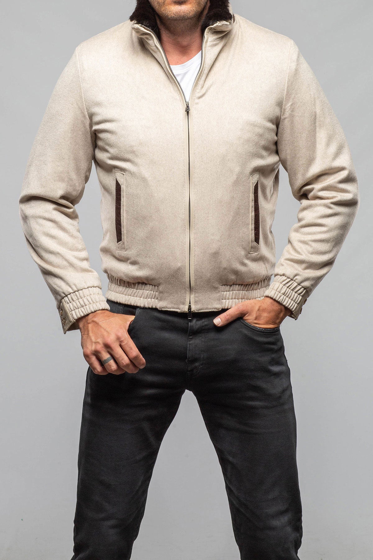 Axel's Florence Collection Normandy Mink & Cashmere Jacket Samples - Mens - Outerwear - Cloth