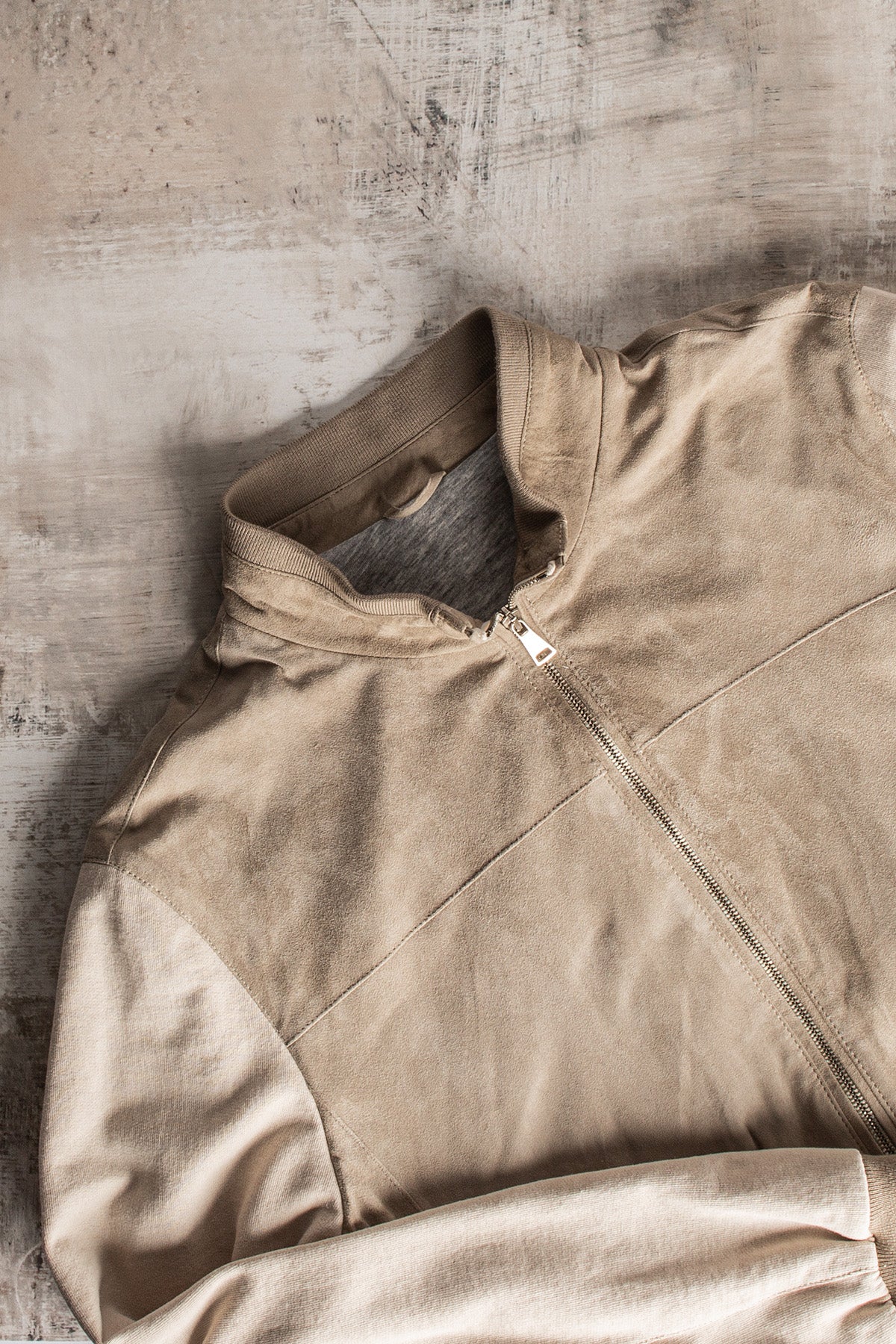 Postiano Hybrid Suede Shirt In Ivory | Samples - Mens - Outerwear - Leather | Axel's Florence Collection
