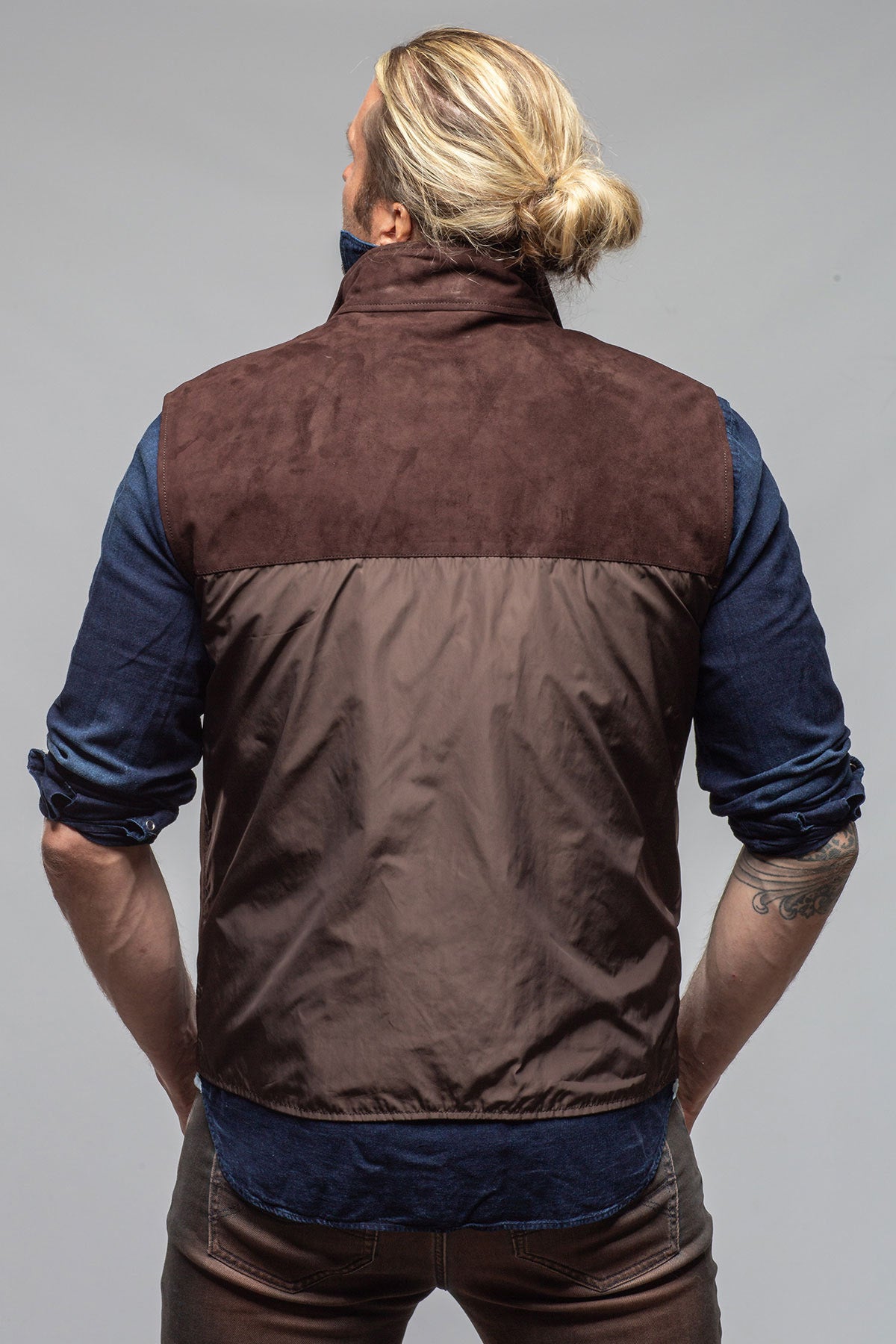 Axel's Florence Collection Riley Vest In Dark Chocolate Samples - Mens - Outerwear - Leather