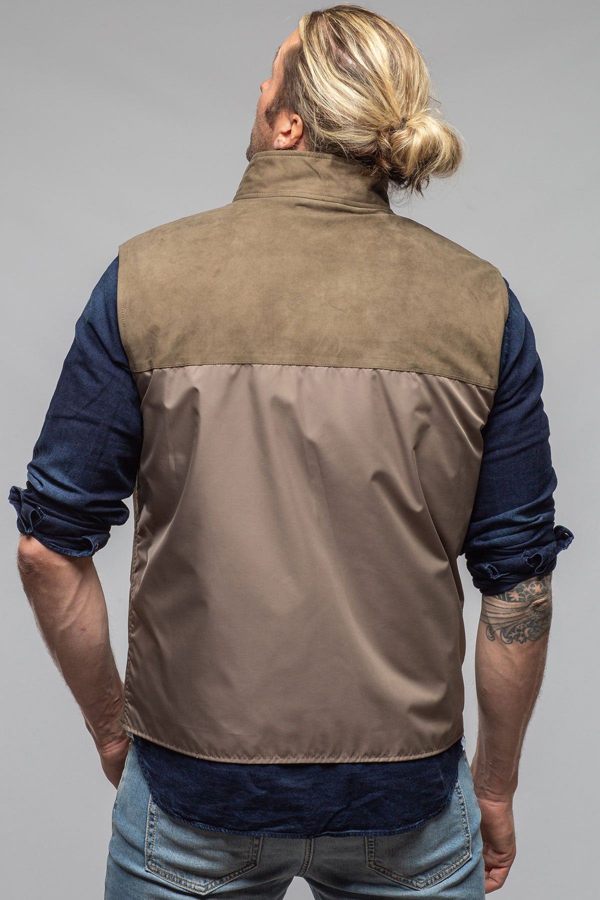 Axel's Florence Collection Riley Vest In Sage Samples - Mens - Outerwear - Leather