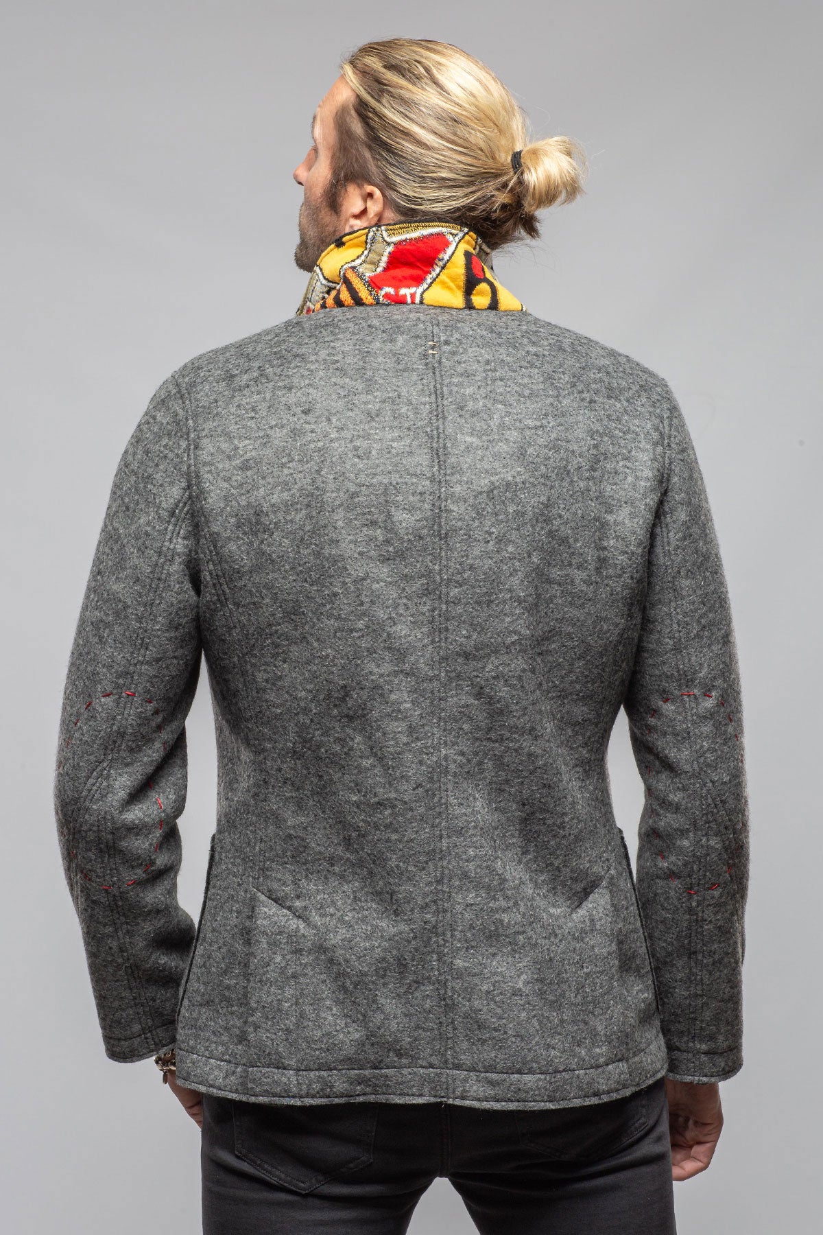 Axel's Florence Collection Stratton Knit Jacket In Dark Grey Samples - Mens - Outerwear - Cloth