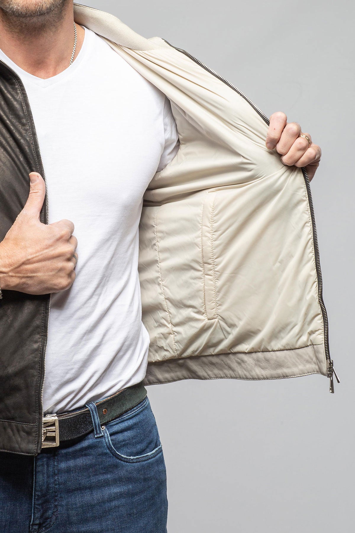 Axel's Florence Collection The Durango Suede Jacket In Black Samples - Mens - Outerwear - Leather