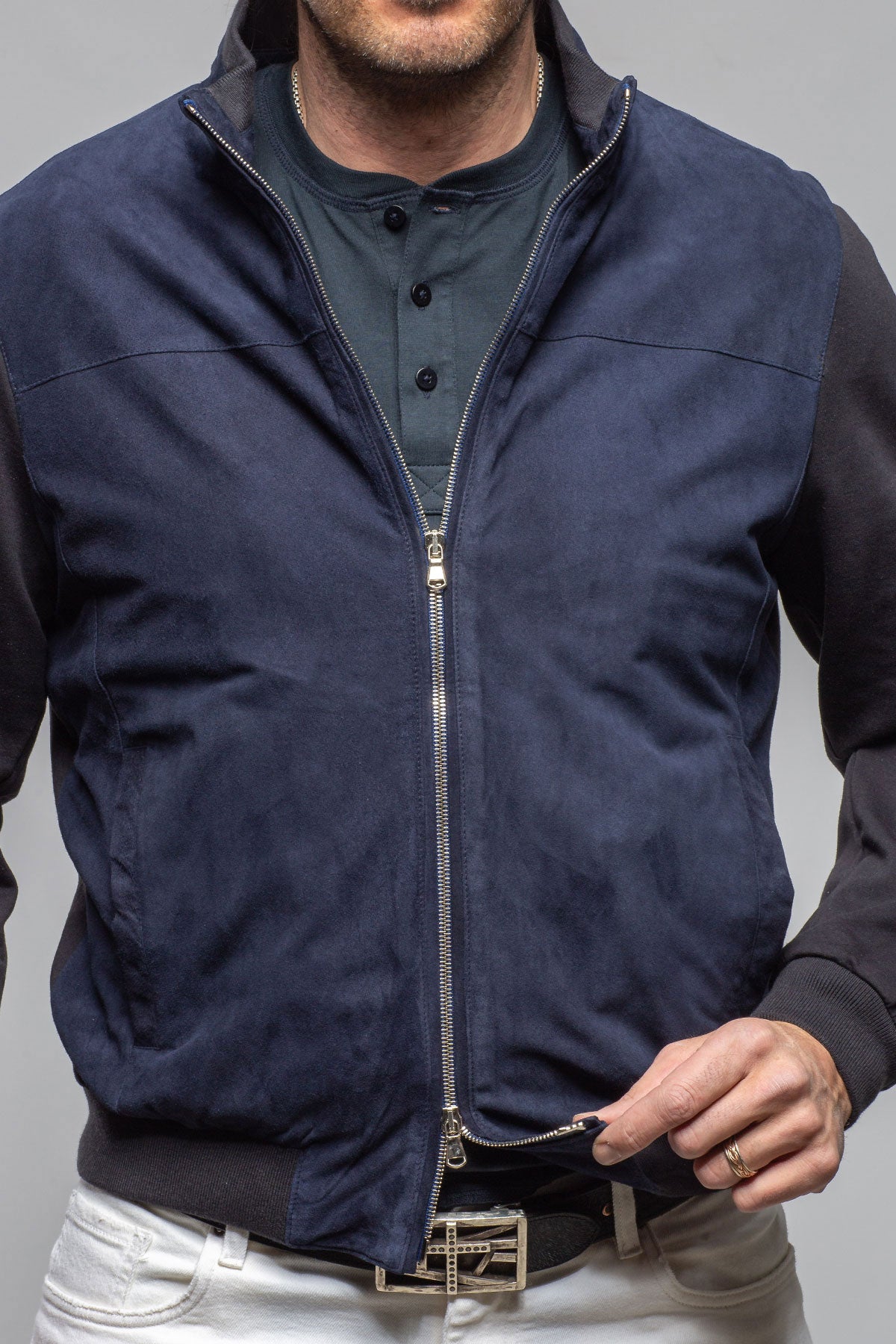 Axel's Florence Collection Townsend Hybrid Jacket Samples - Mens - Outerwear - Leather