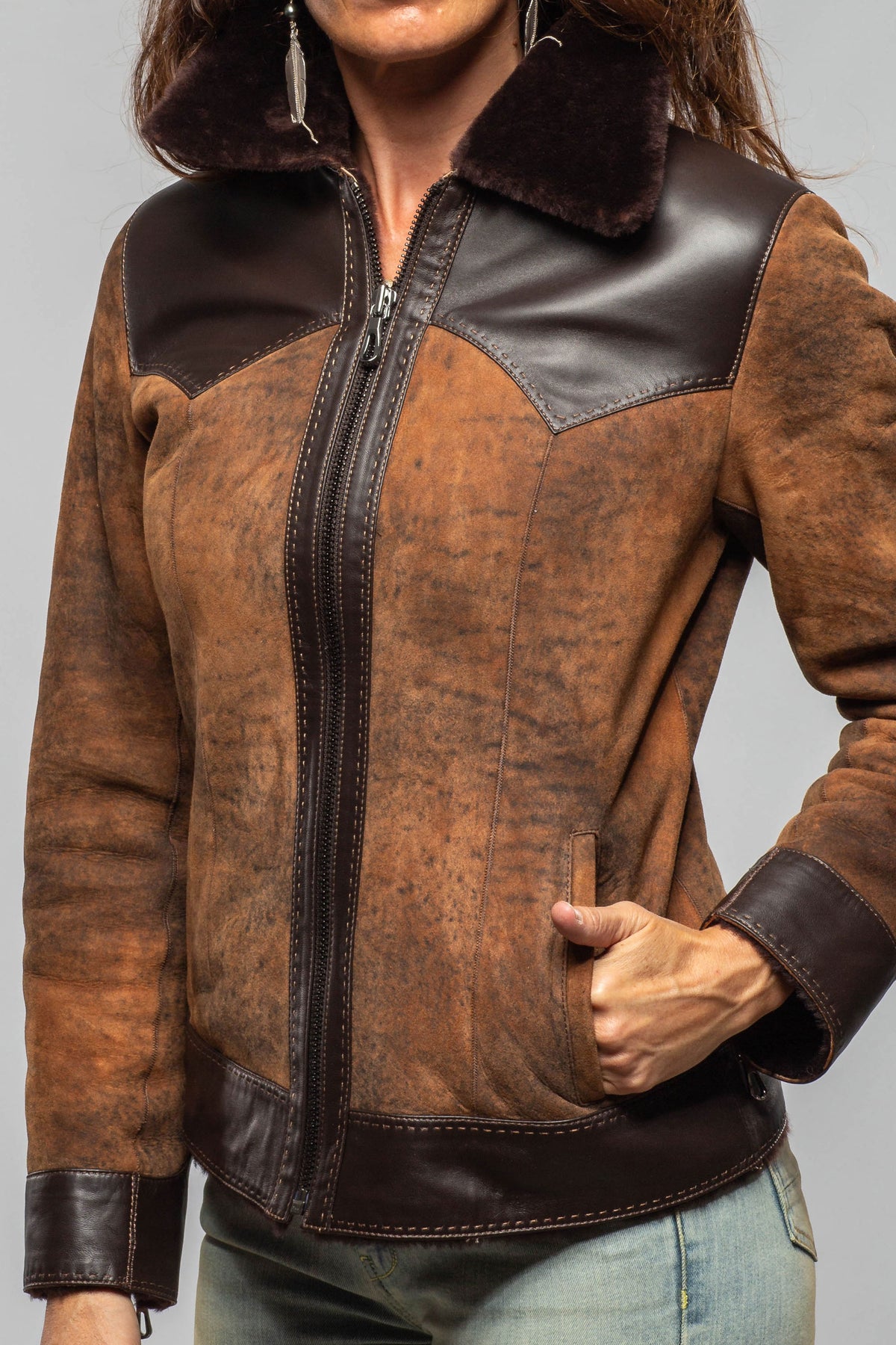 Axel's Florence Collection Wildwood Merino Shearling Jacket Samples - Ladies - Outerwear - Shearling