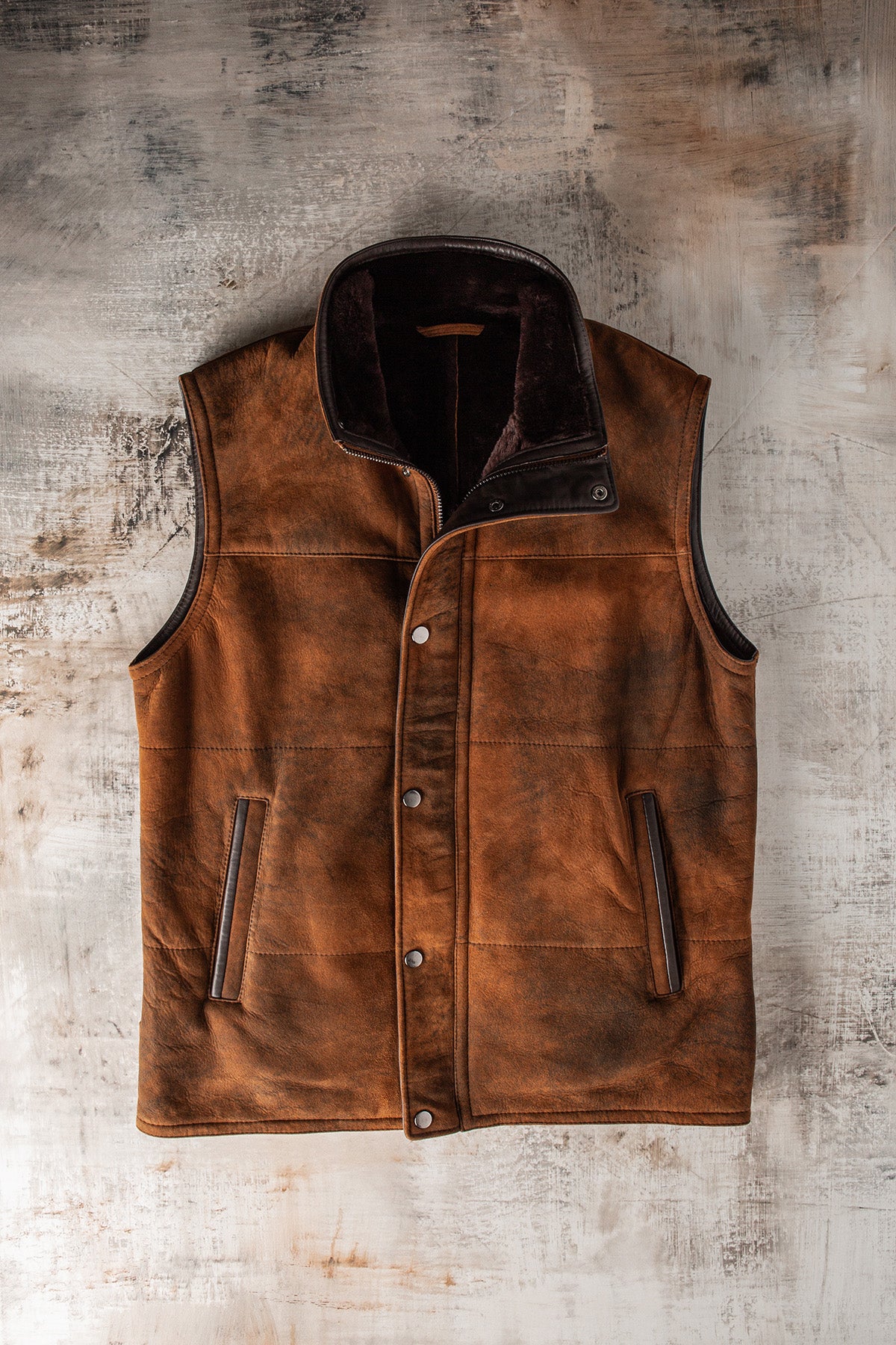 Axel's Florence Collection Wildwood Shearling Vest Samples - Mens - Outerwear - Shearling