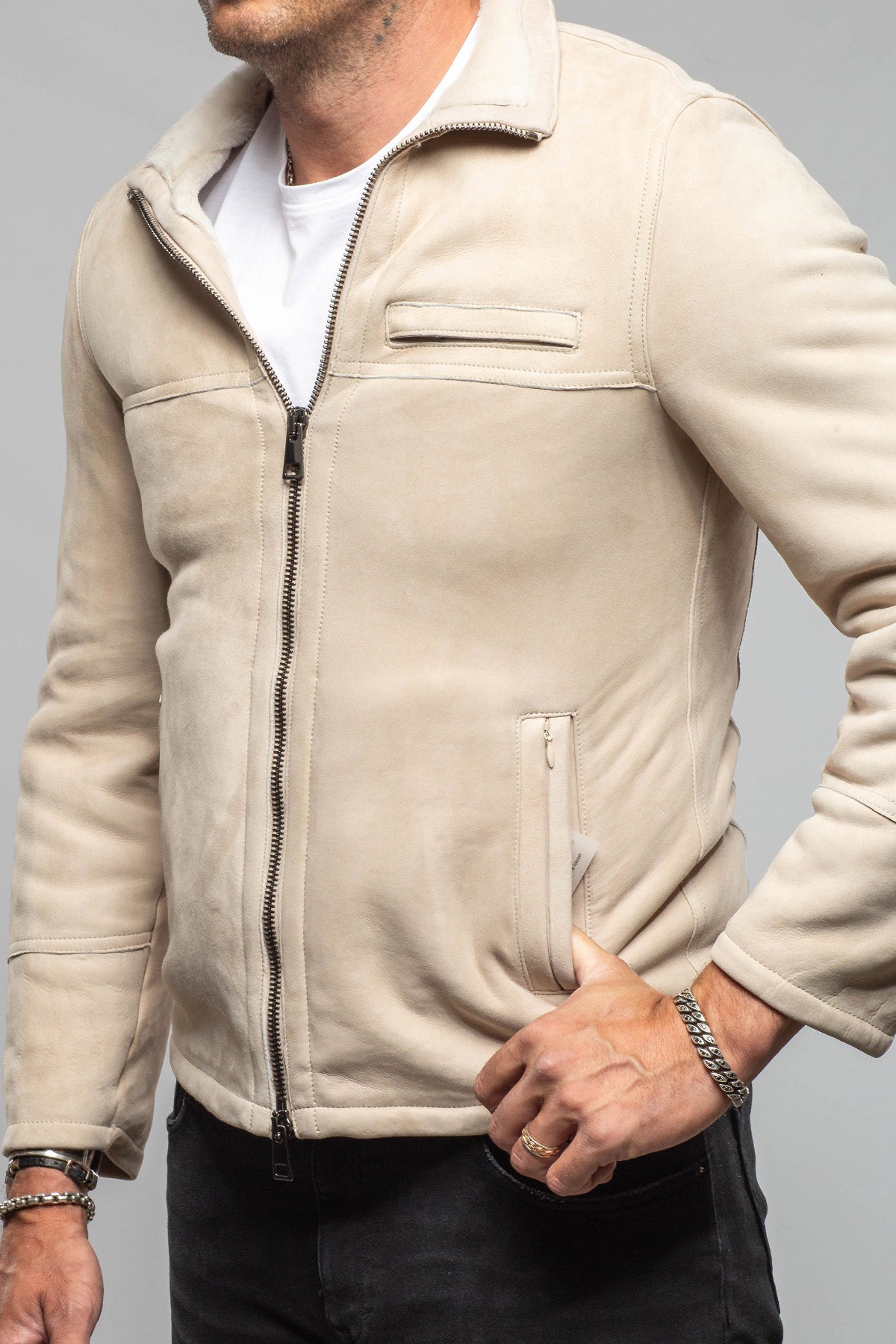 Axel's Florence Collection Xavi Shearling Jacket Samples - Mens - Outerwear - Shearling