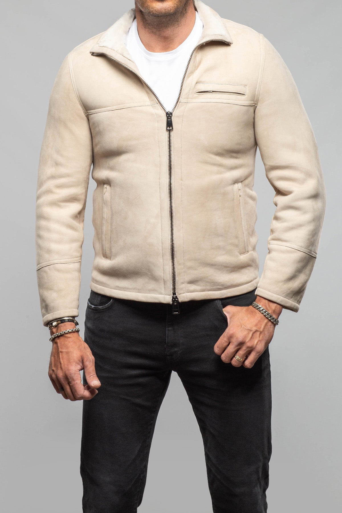 Axel's Florence Collection Xavi Shearling Jacket Samples - Mens - Outerwear - Shearling