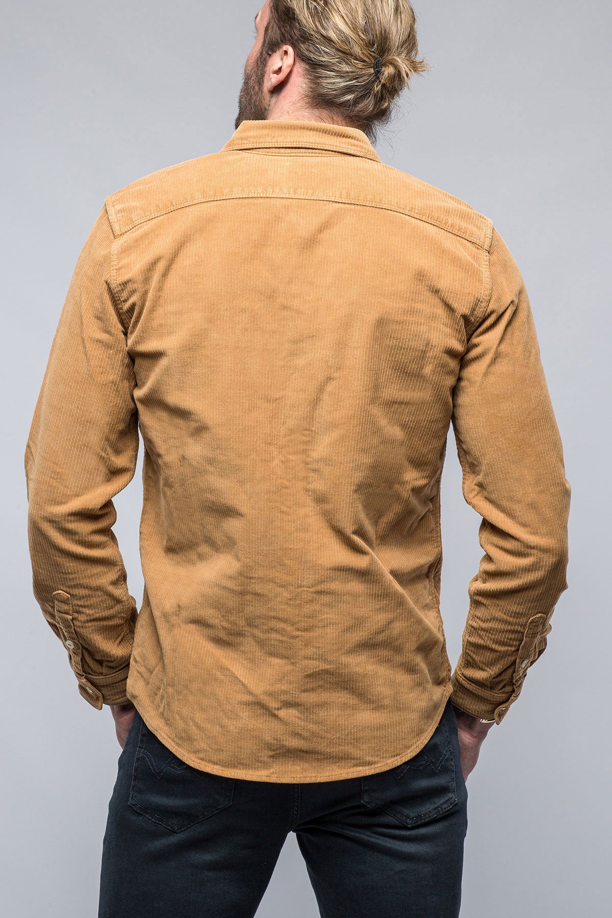 Axel's Premium Denim Brooks Corduroy Snap Shirt In Gold Mens - Snap Shirts