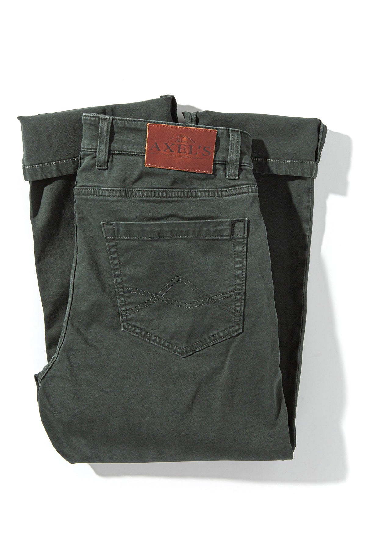 Axel's Premium Denim | Colorado Soft-Touch Slim Jeans In Verde Loden | Mens - Pants - 5 Pocket