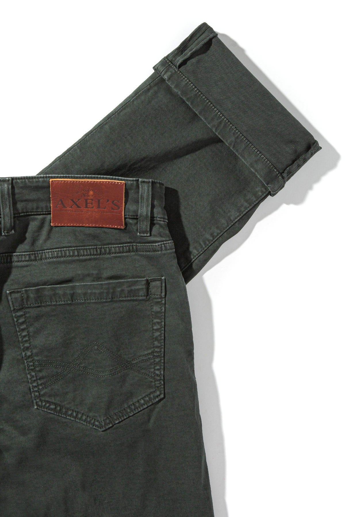 Axel's Premium Denim | Colorado Soft-Touch Slim Jeans In Verde Loden | Mens - Pants - 5 Pocket