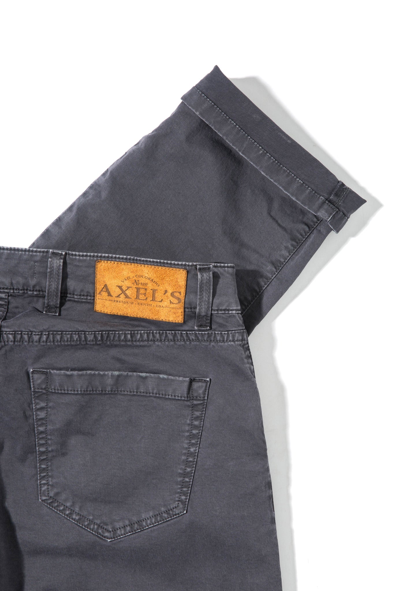 Flagstaff Stretch Cotton Twill In Anthracite | Mens - Pants - 5 Pocket | Axel's Premium Denim