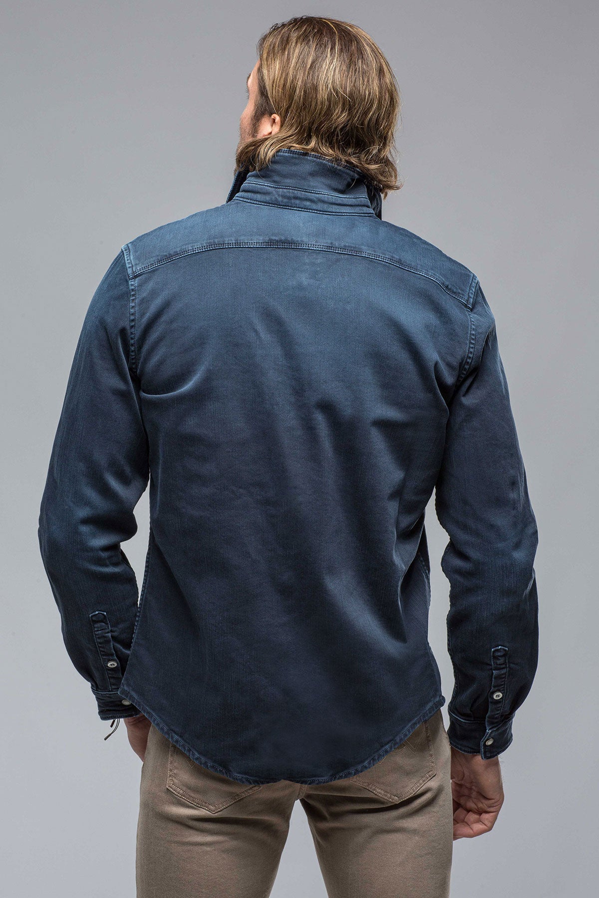 Ranger Colored Denim Snap Shirt In Blue Navy | Mens - Snap Shirts | Axel's Premium Denim