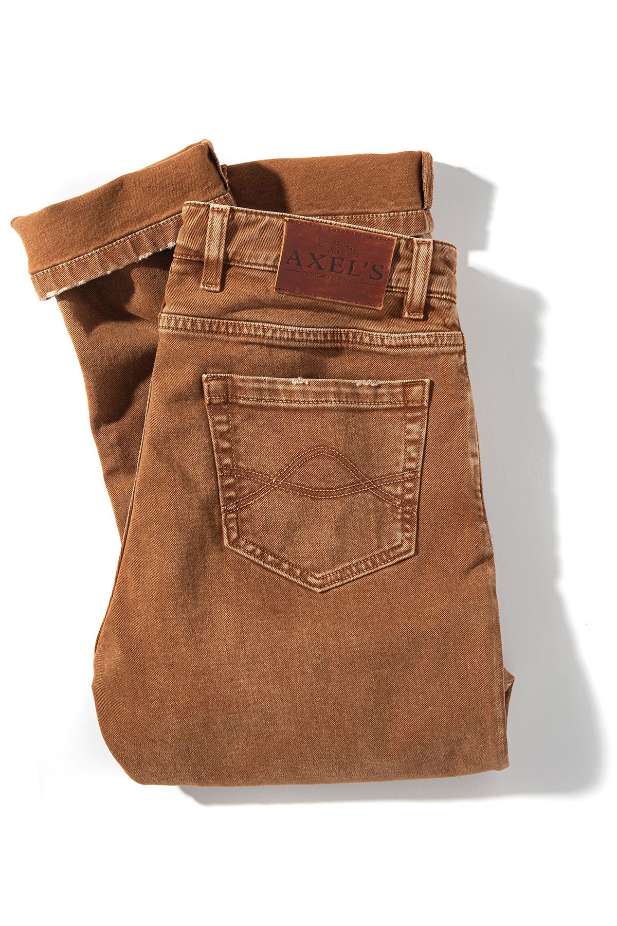 Axel's Premium Denim Silverton Worn-In Slim Straight Denim In Ruggine Mens - Pants - 5 Pocket