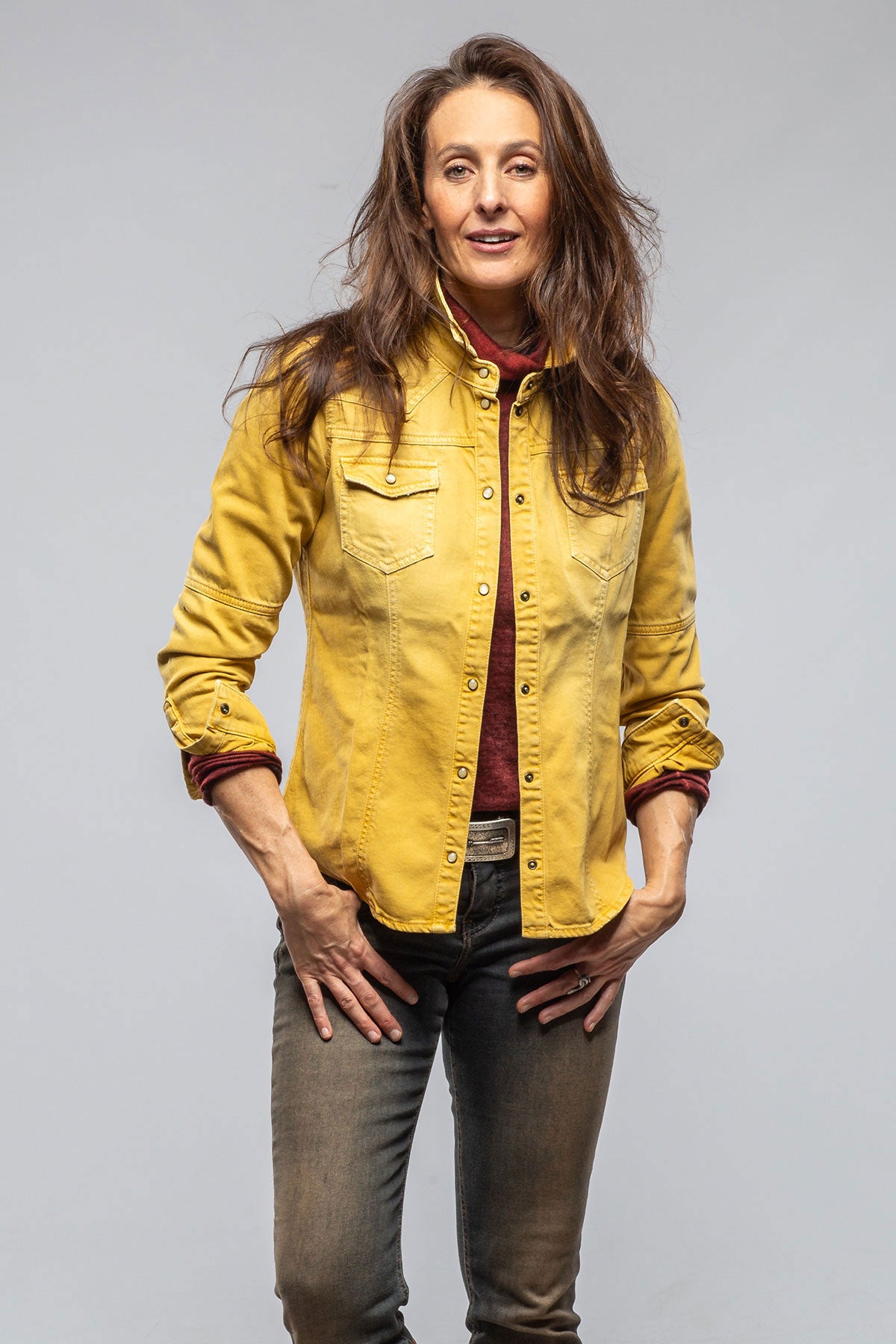 Axel's Premium Denim | Sweetwater Denim Shirt In Curcuma | Ladies - Snap Shirts