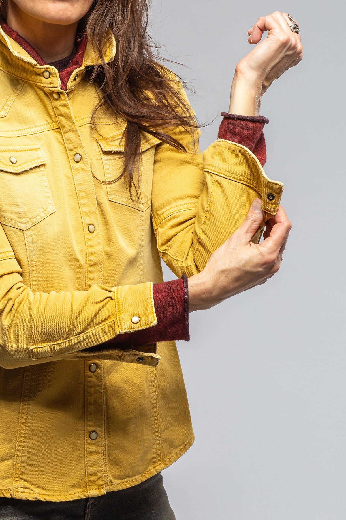 Axel's Premium Denim | Sweetwater Denim Shirt In Curcuma | Ladies - Snap Shirts