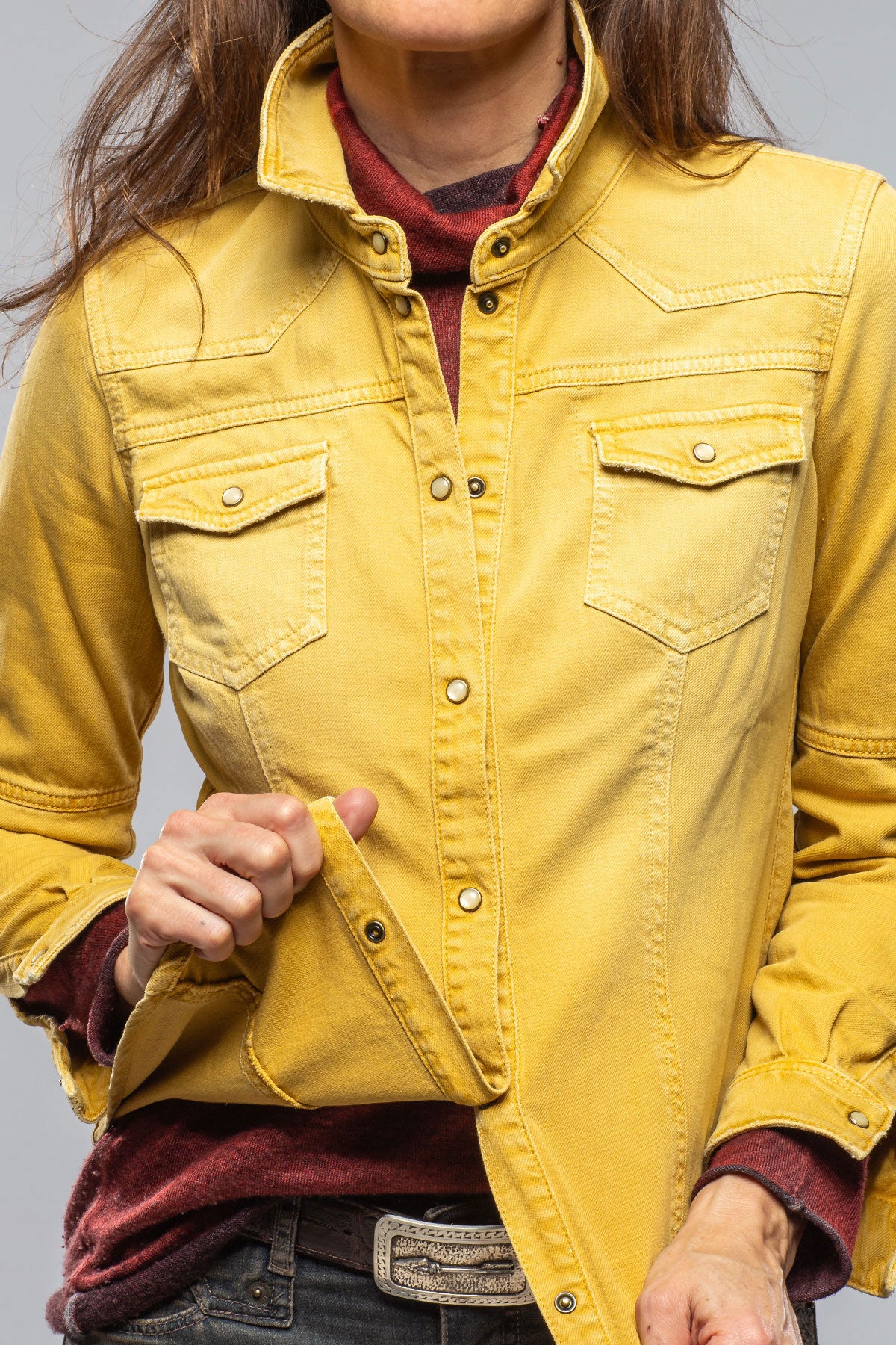 Axel's Premium Denim | Sweetwater Denim Shirt In Curcuma | Ladies - Snap Shirts
