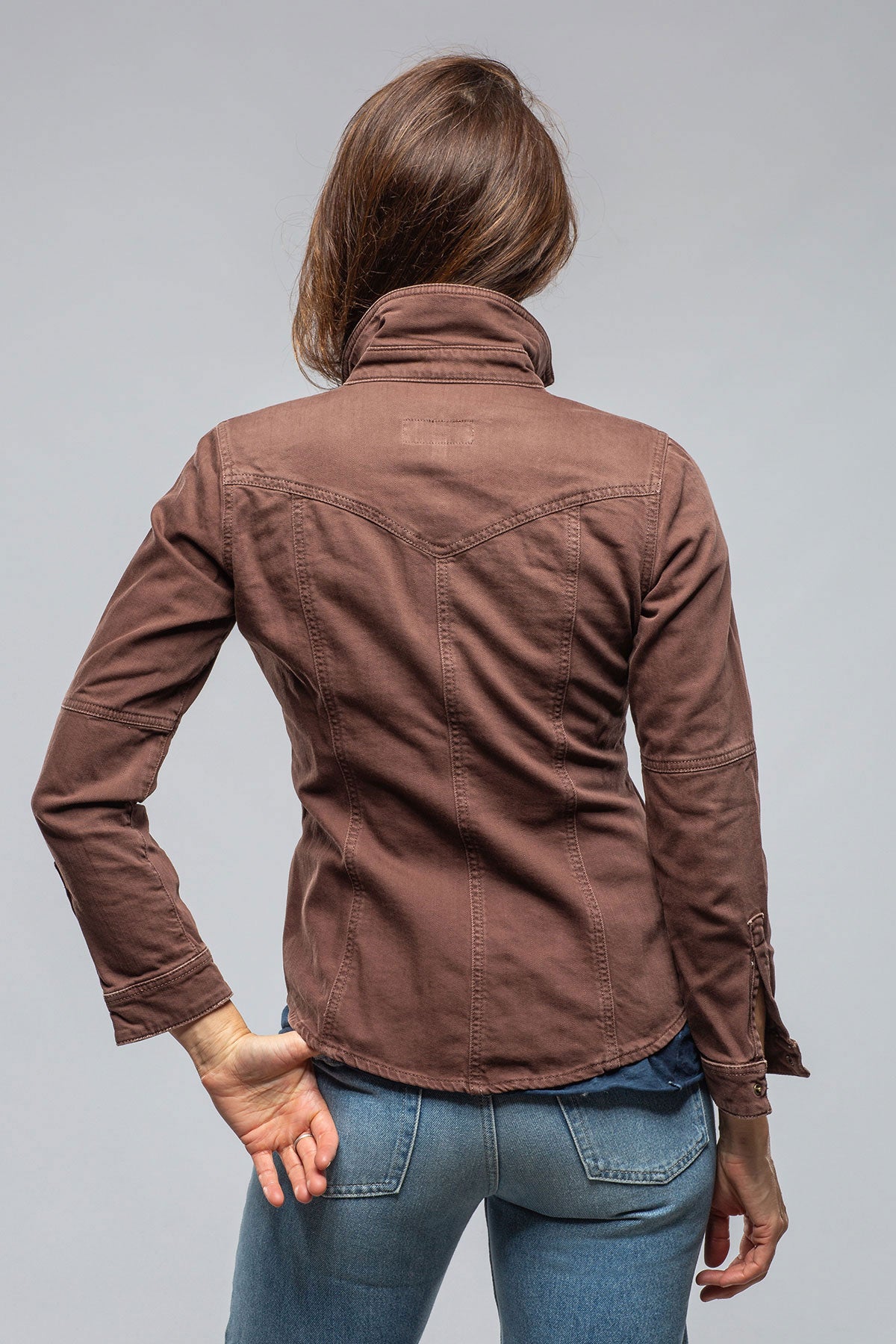Axel's Premium Denim Sweetwater Denim Shirt In Mogano Ladies - Snap Shirts