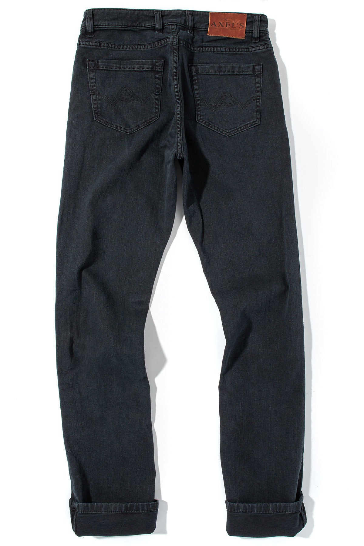 Axel's Premium Denim Taos Slim Cotton/Linen Denim in Anthracite Mens - Pants - 5 Pocket
