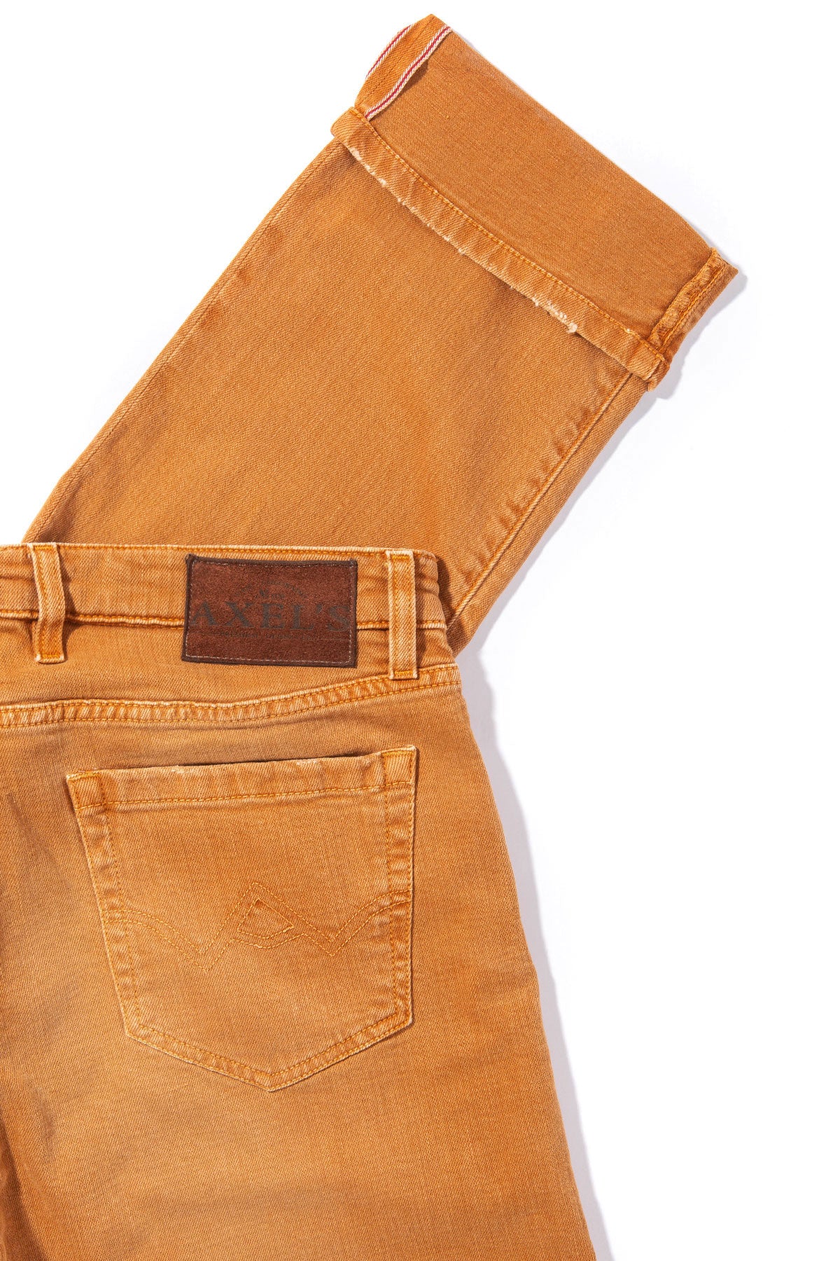 Axel's Premium Denim Tucson Selvedge Denim In Papaya Mens - Pants - 5 Pocket
