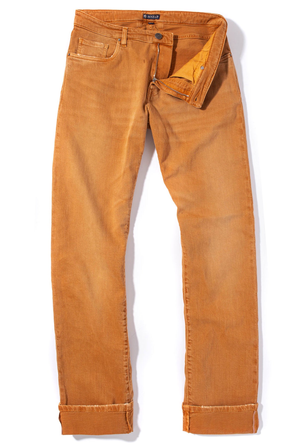 Axel's Premium Denim Tucson Selvedge Denim In Papaya Mens - Pants - 5 Pocket