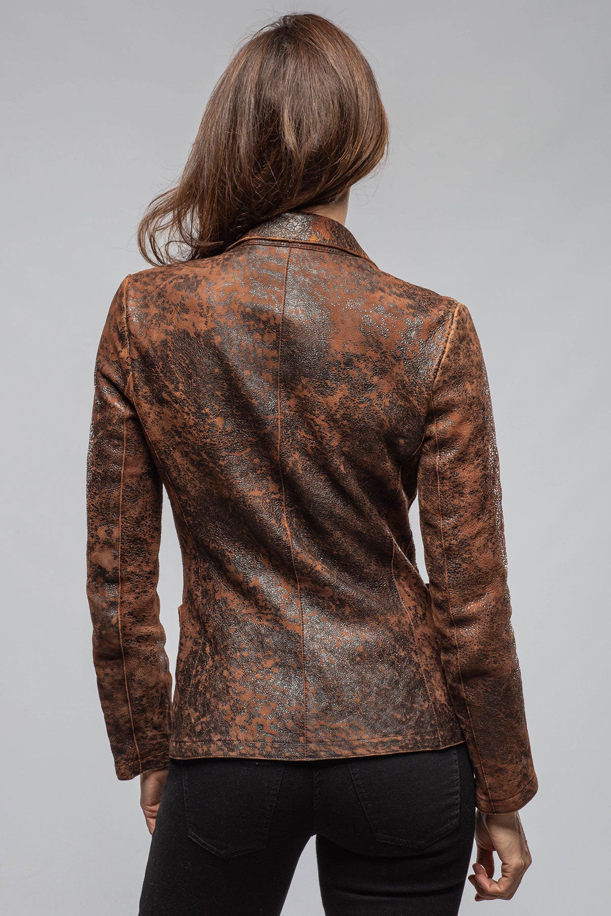 Axel's Renegade by Garrett | Greta Distressed Leather Blazer In Tobacco | Ladies - Outerwear - Leather