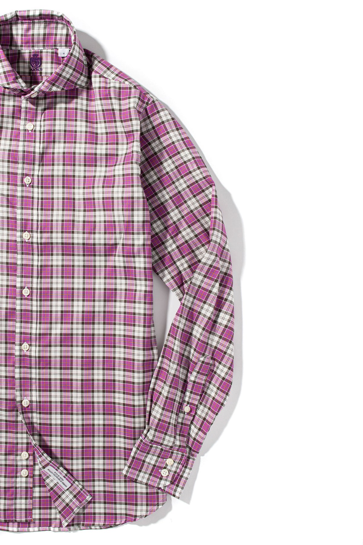 Lacoss Cotton Shirt In Purple and White | Mens - Shirts - Dress | Axels-Is