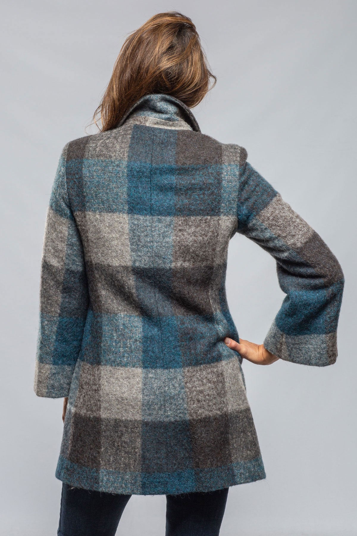 Axels Lexi Dbl Brstd Plaid Swing Coat Ladies - Outerwear - Cloth