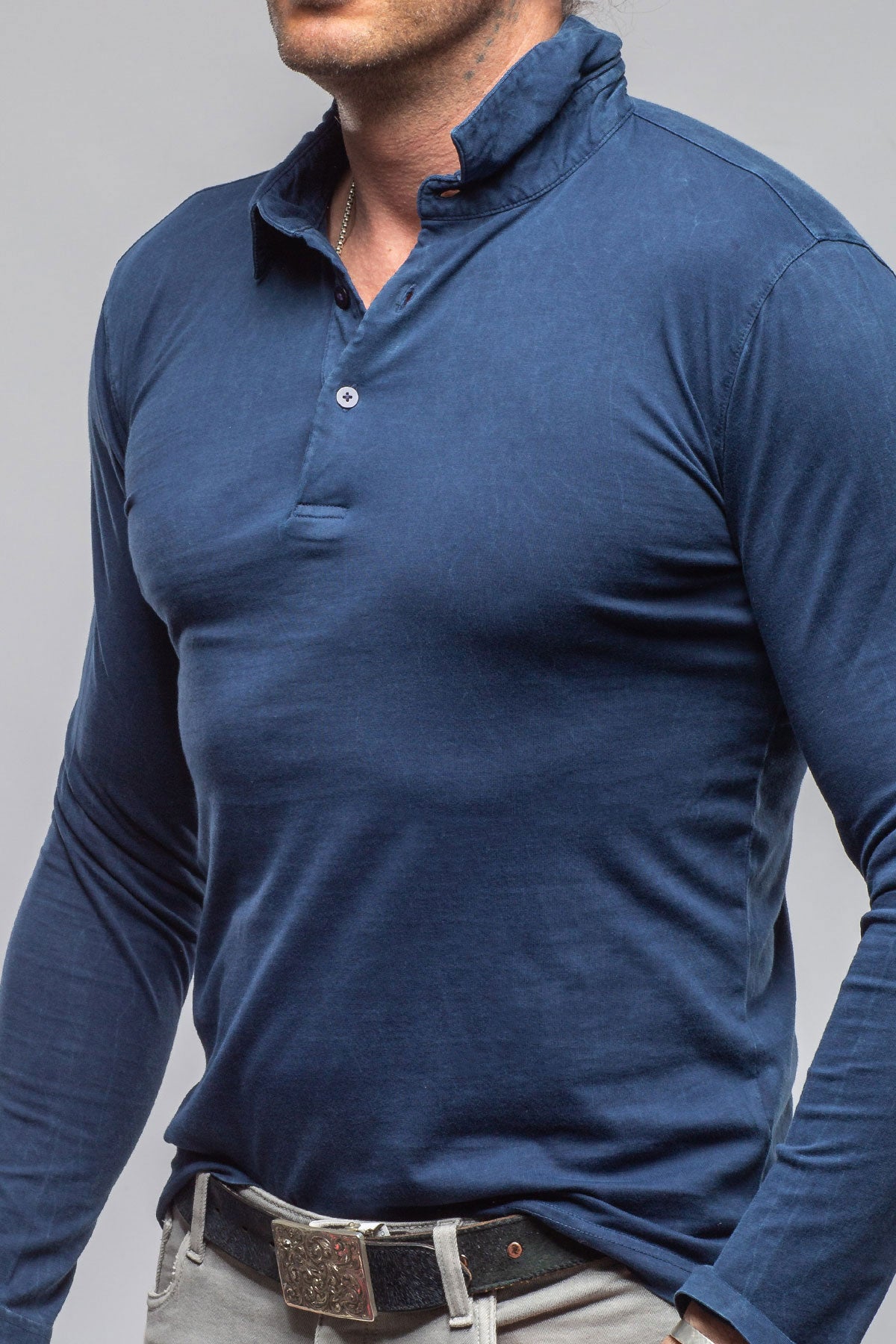 Newport Cotton Polo In Indigo | Mens - Shirts - Polos | Georg Roth