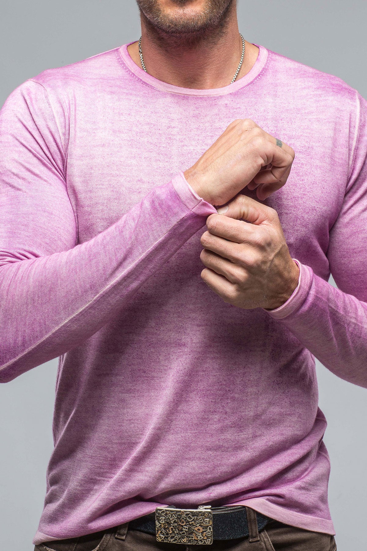 Matteo Cashmere Crew In Purple | Mens - Sweaters | Dune