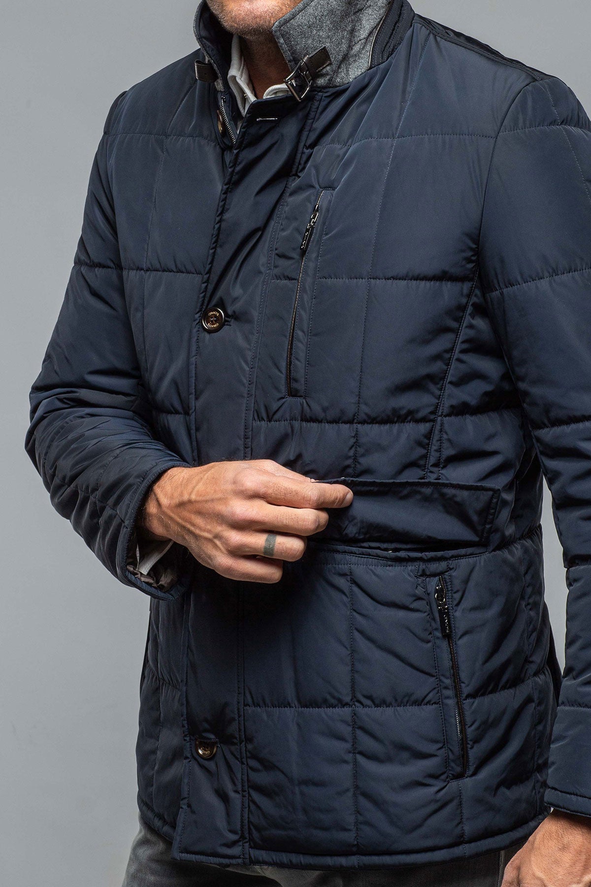 Edison Quilted Jacket Navy | Warehouse - Mens - Outerwear - Cloth | Gimo's