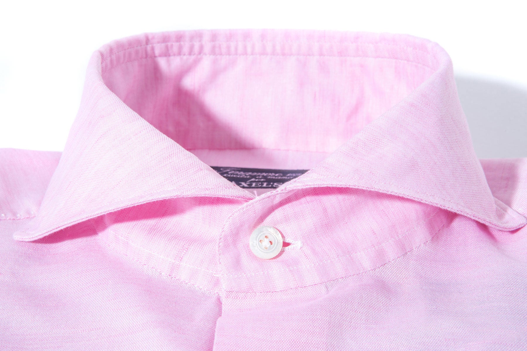 Andorra Carlo Riva Cotton Linen Shirt In Pink | Mens - Shirts | Finamore Napoli