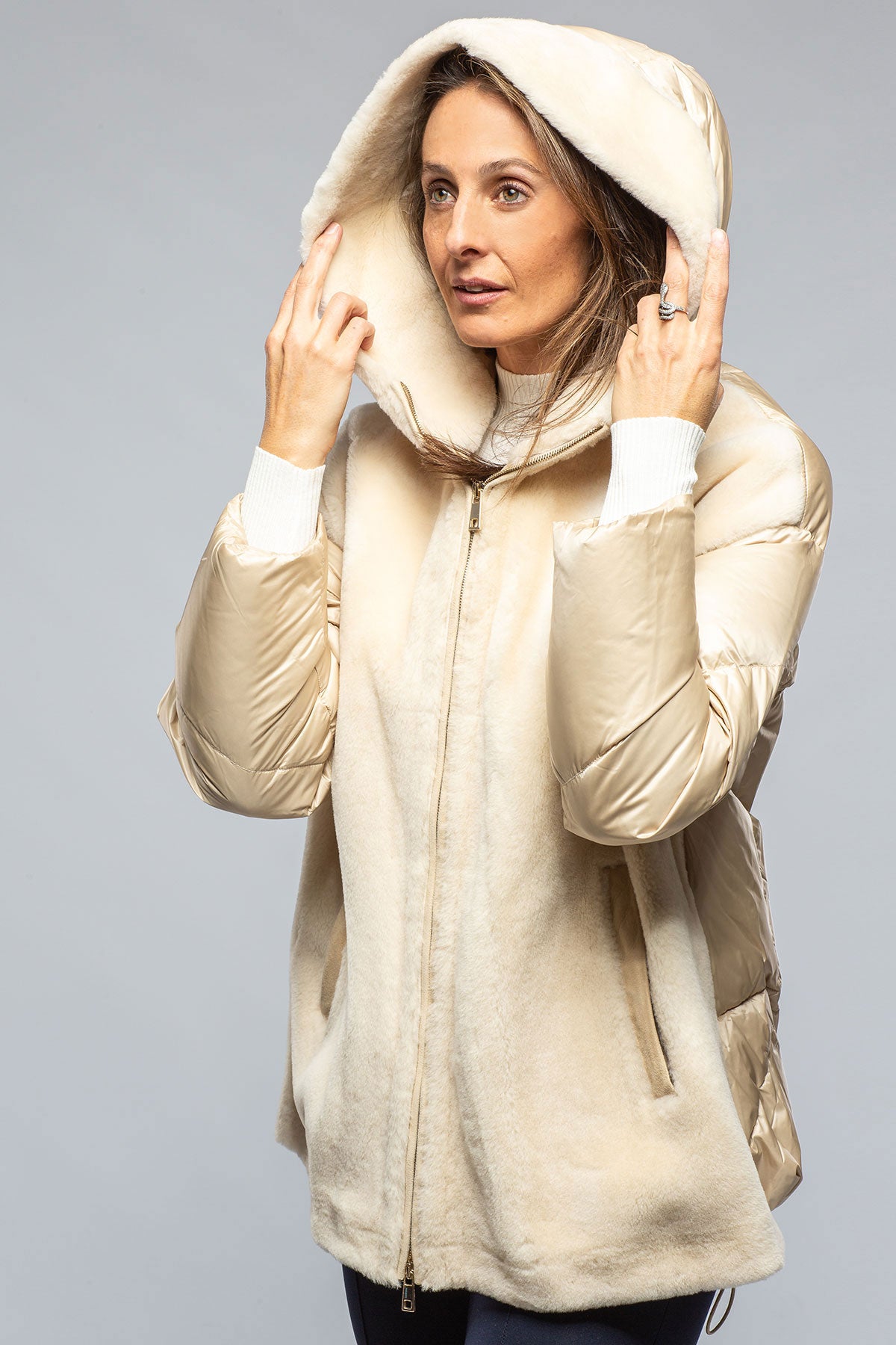 Victoria Shearling Parka | Samples - Ladies - Outerwear - Cloth | DiBello