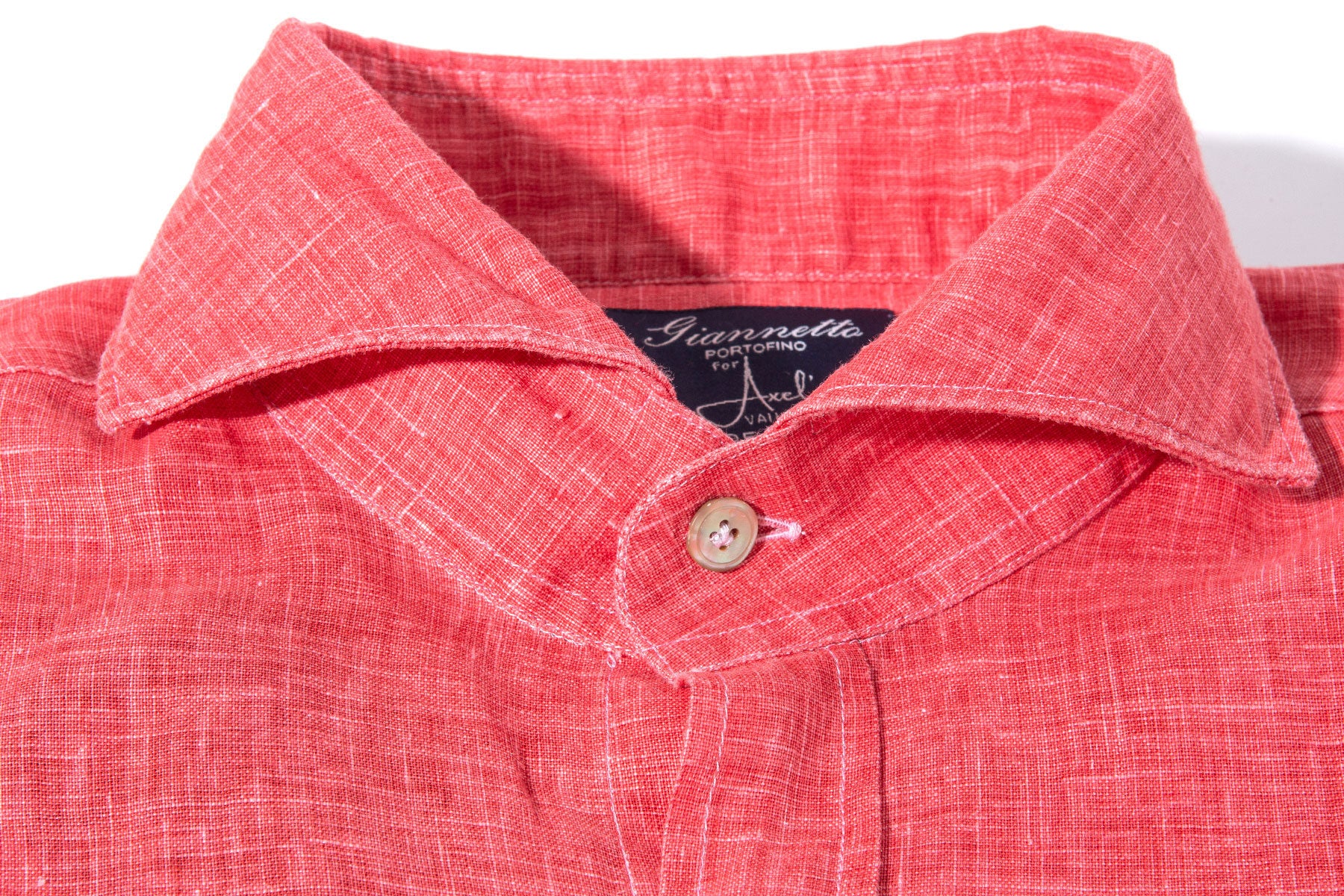 Sorgue Linen Shirt In Red | Mens - Shirts - Dress | Giannetto Portofino