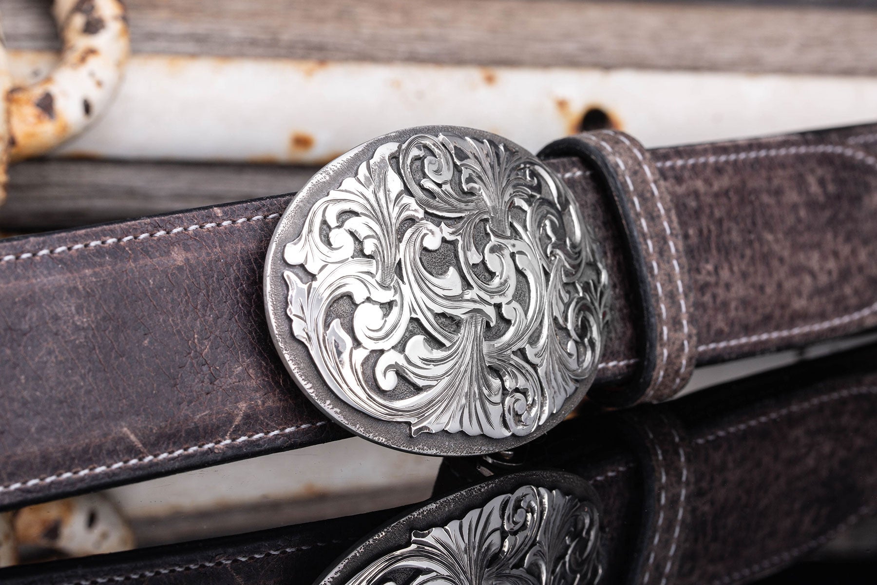 Comstock Heritage AO Leon Swirl Belt Buckle Belts And Buckles - Trophy