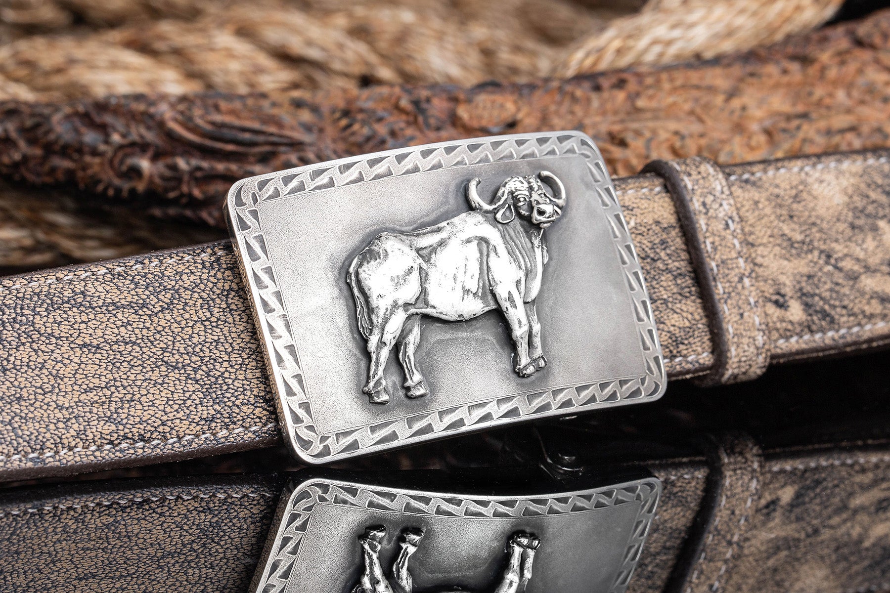 Comstock Heritage Mason Water Buffalo Buckle Belts And Buckles - Trophy