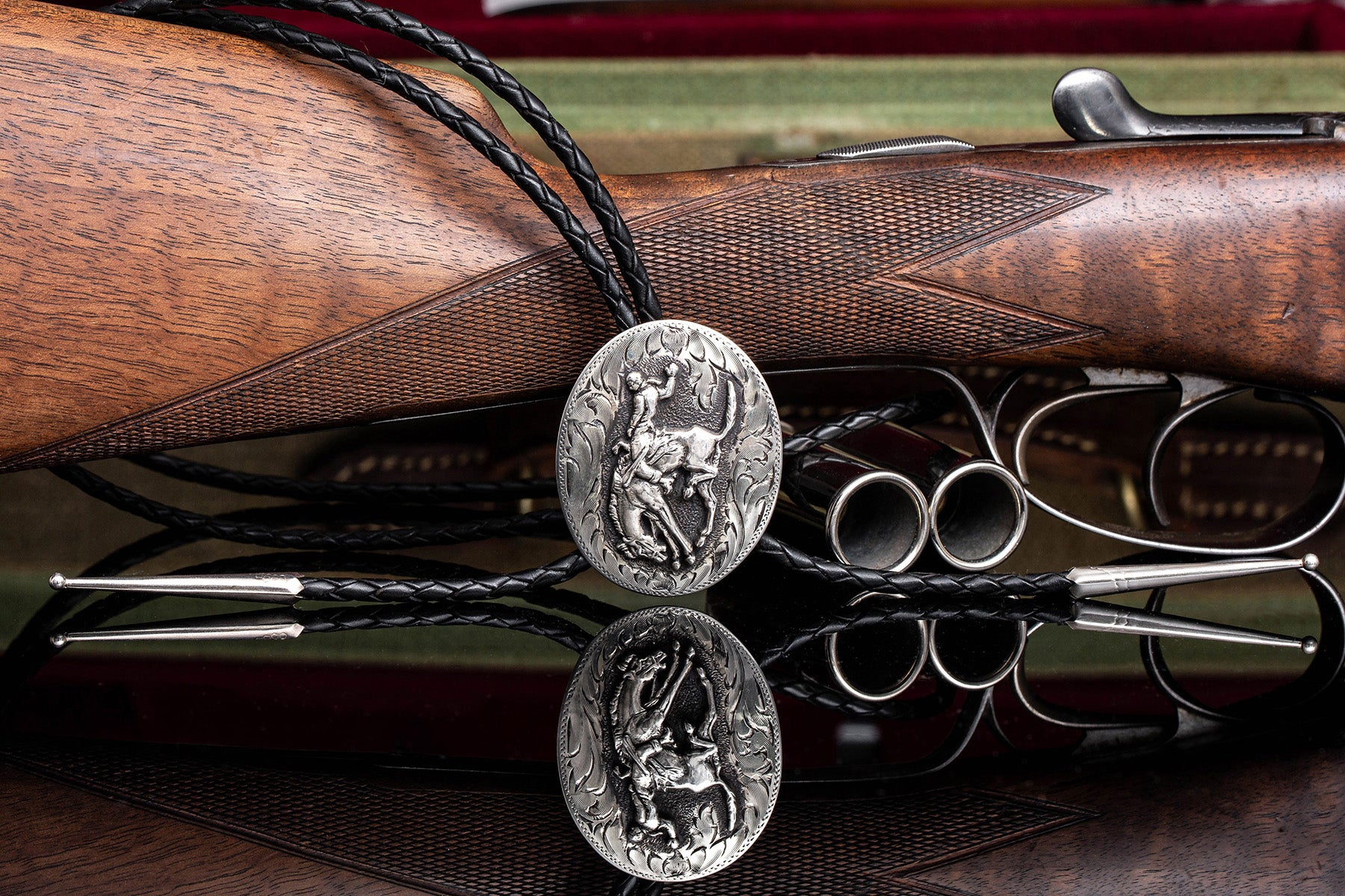 Comstock Heritage Oval Bronc Rider Bolo Tie Mens - Accessories - Bolo Tie