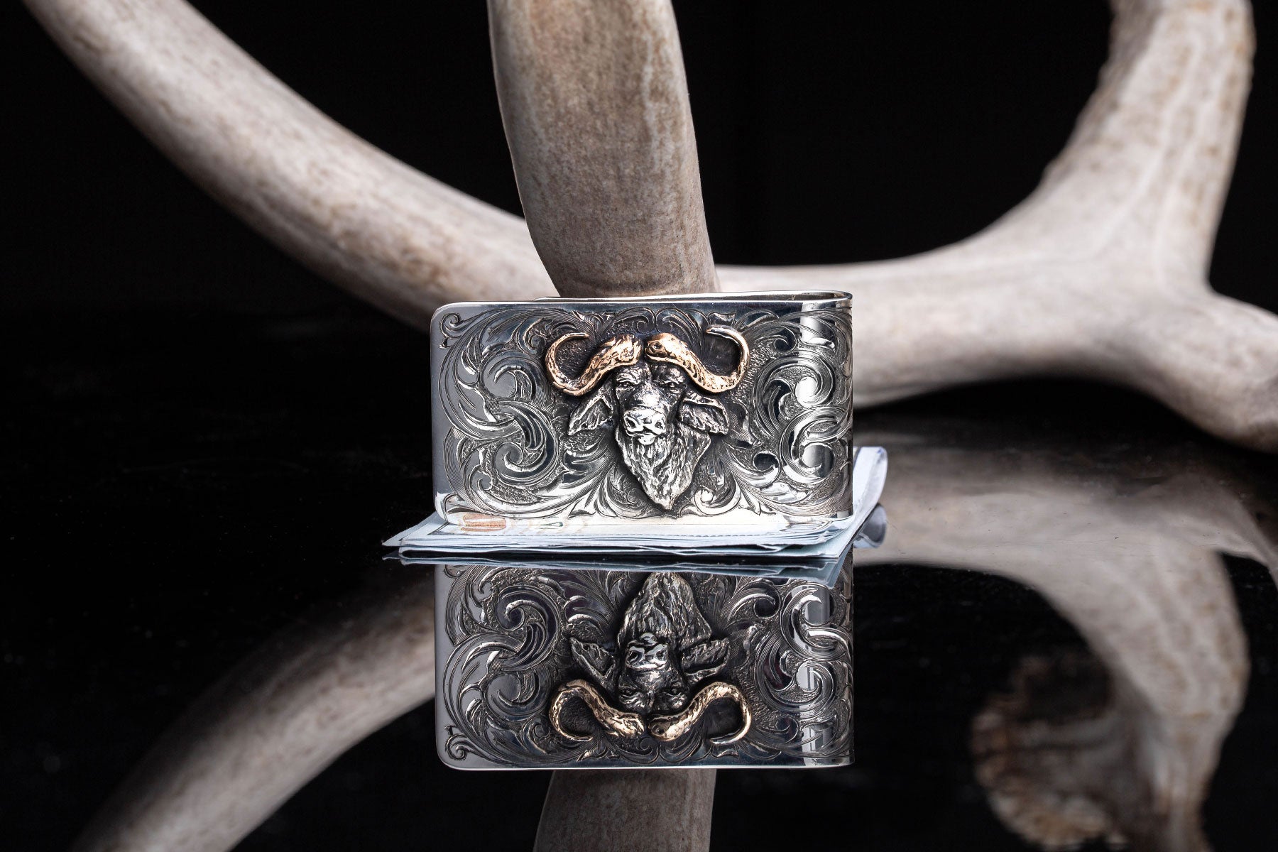 Comstock Heritage Water Buffalo Money Clip Mens - Accessories - Money Clips