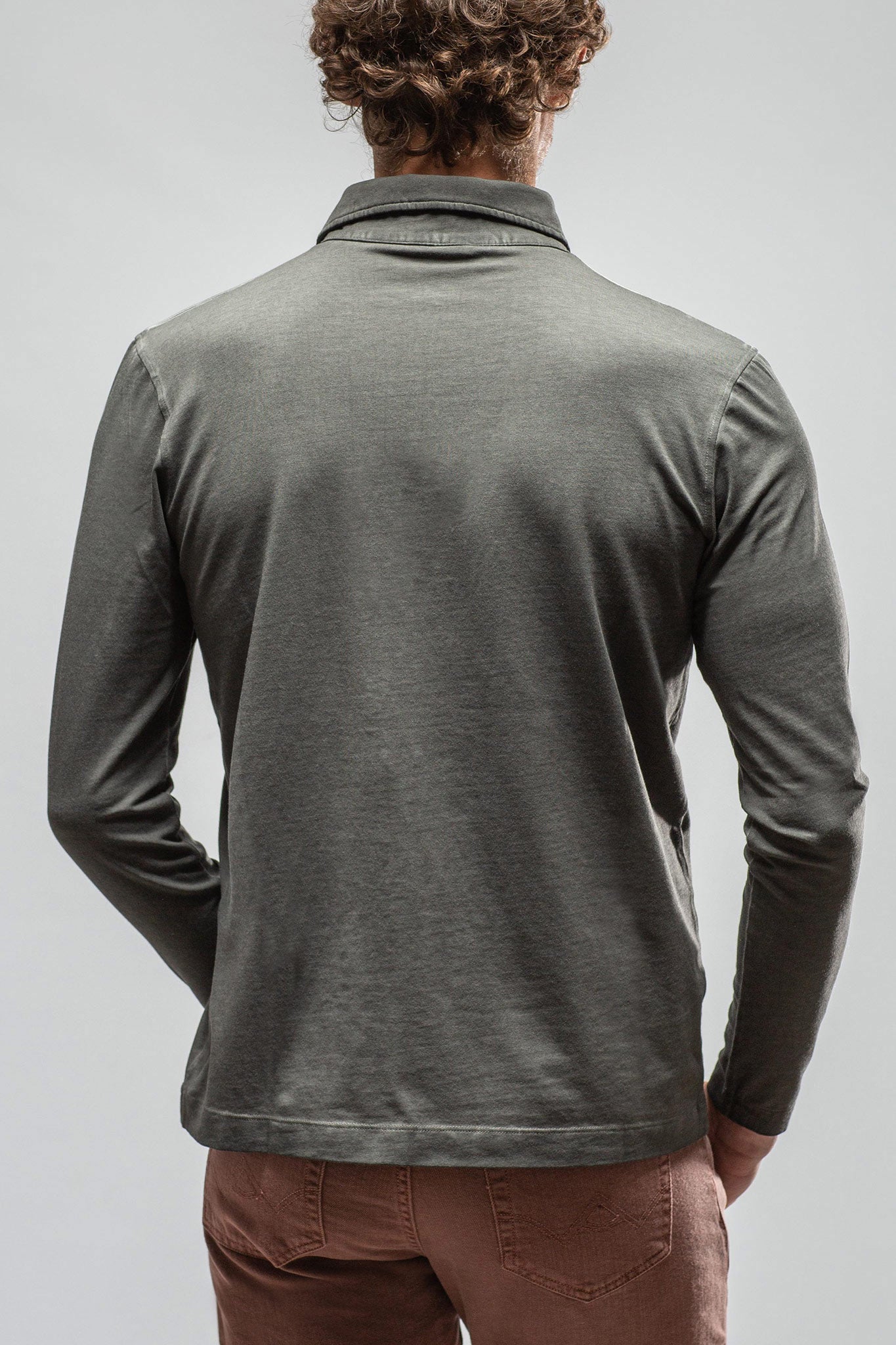 Cafe Paco LS Polo Shirt In Antracite | Mens - Shirts - Polos | Dune