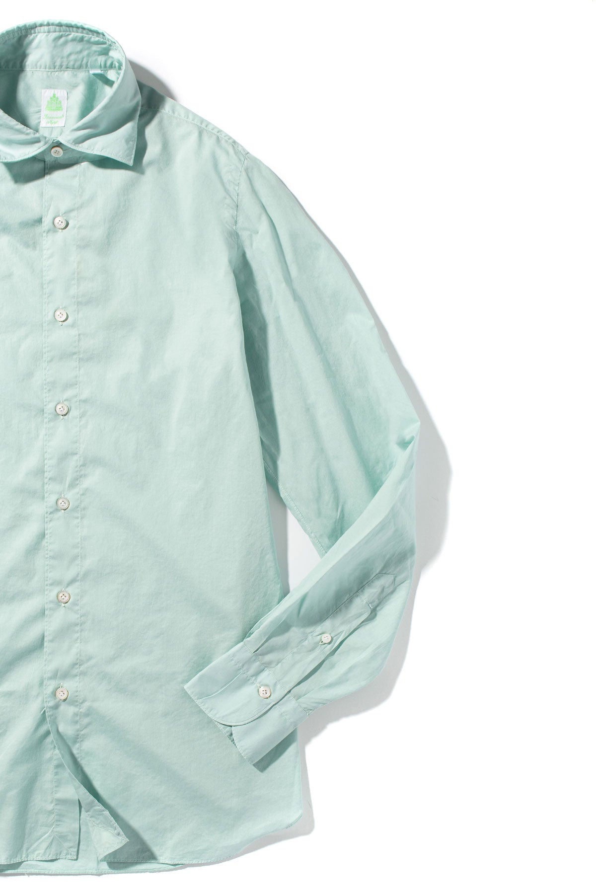 Bornean Superlight Cotton in Green | Mens - Shirts - Dress | Finamore Napoli