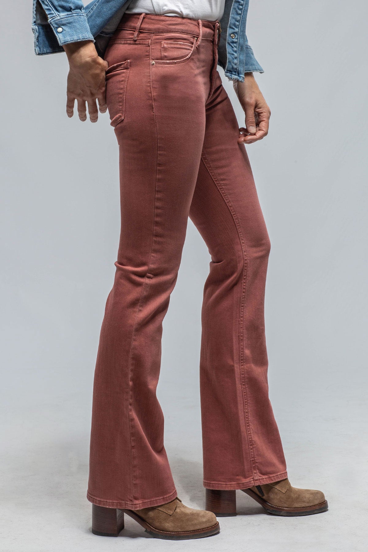 Tommy Flare Jeans In Terracotta | Ladies - Pants - Jeans | Axel's Premium Denim