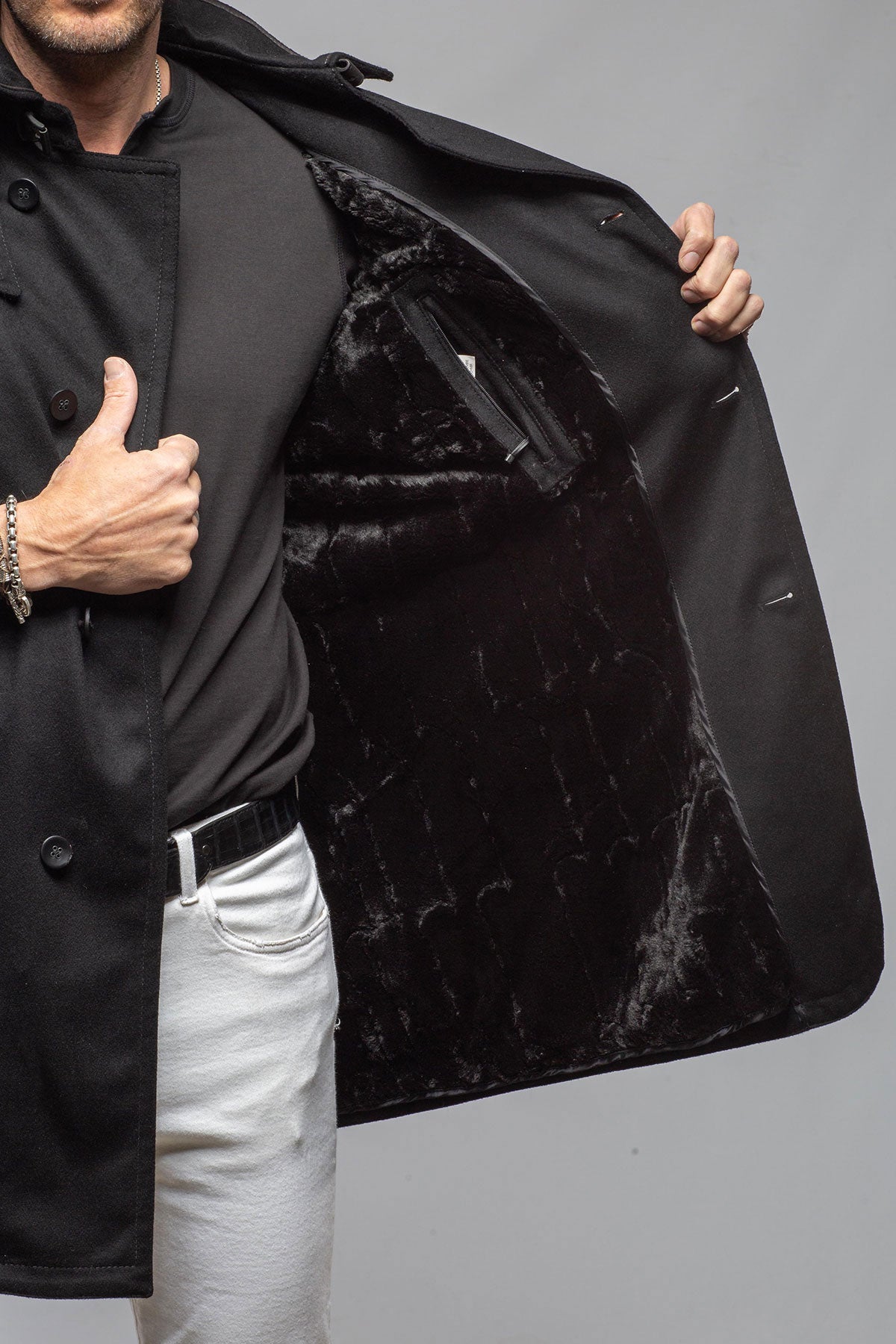 Burks Wool/Cashmere Shearling Jacket