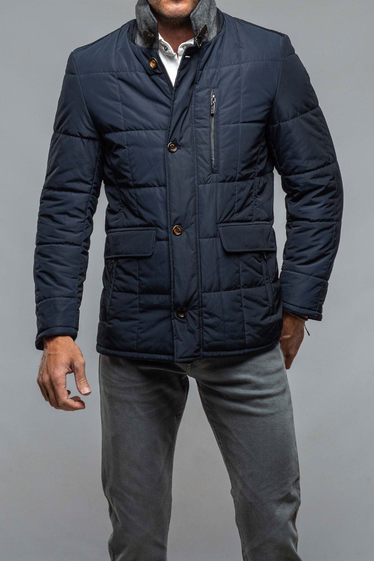 Edison Quilted Jacket Navy | Warehouse - Mens - Outerwear - Cloth | Gimo's