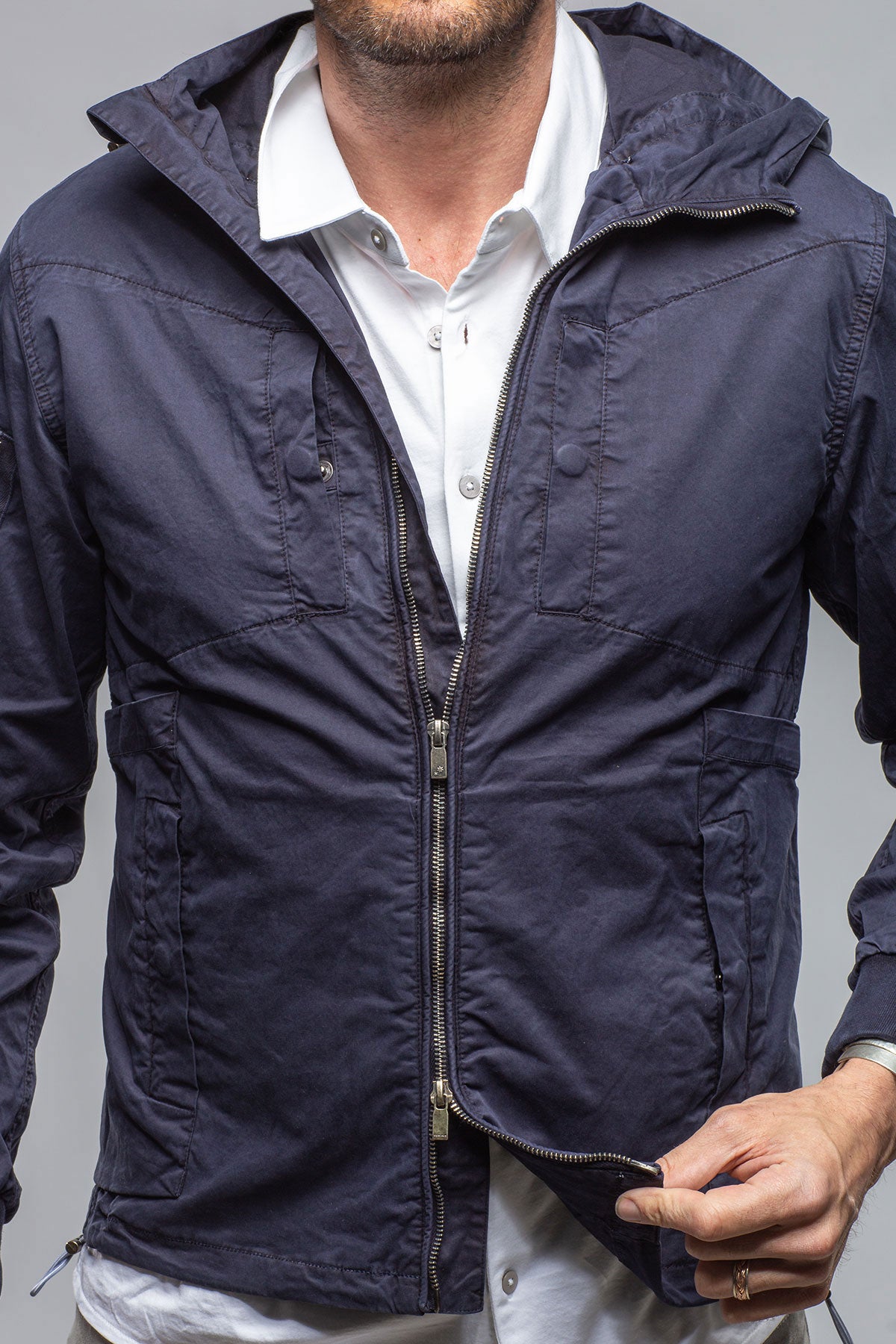 Tavalu Utility Jacket In Dark Navy | Mens - Outerwear - Lightweight | Keeling