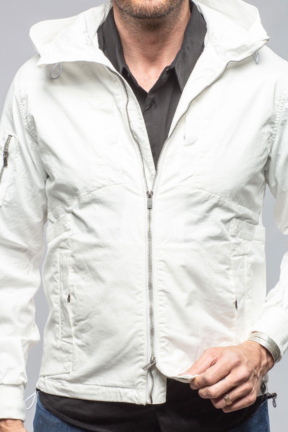 Tavalu Utility Jacket In White | Mens - Outerwear - Lightweight | Keeling
