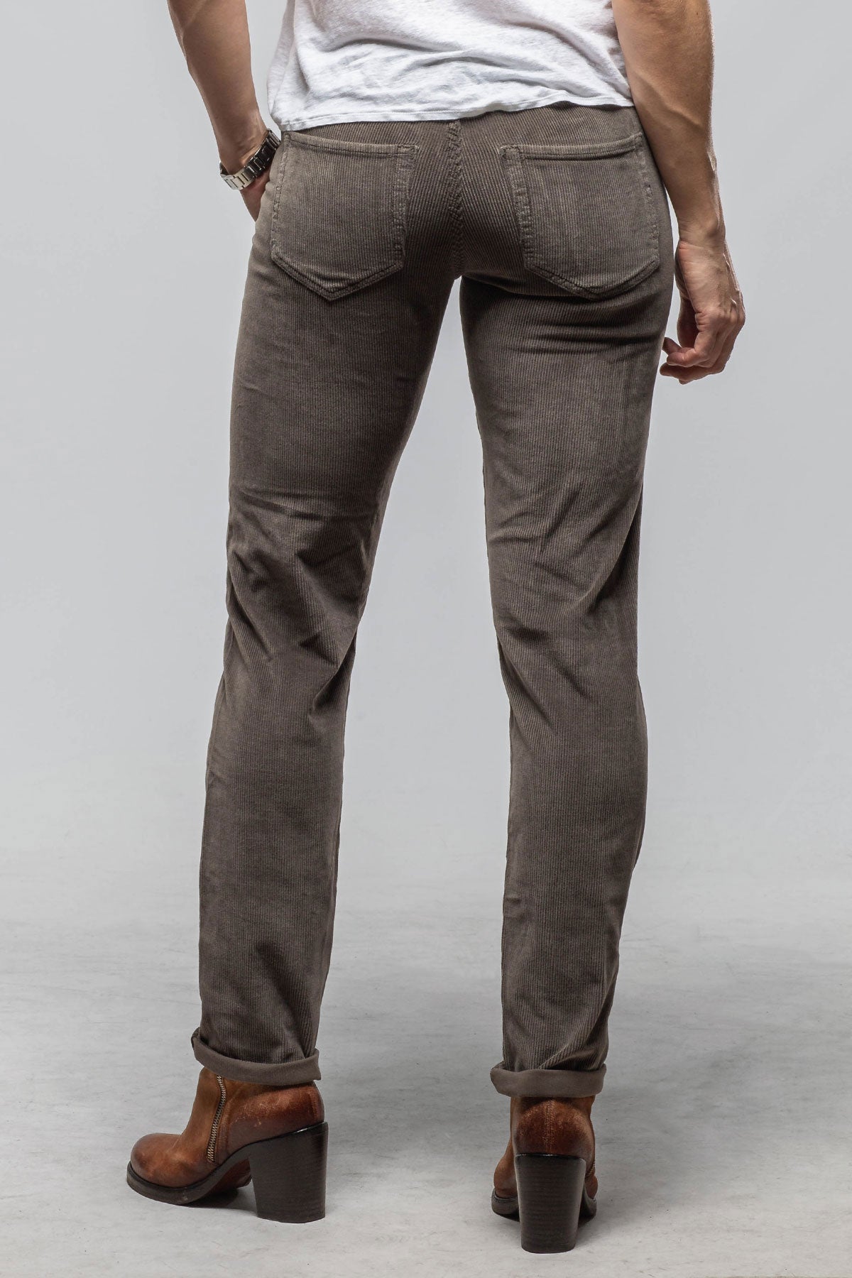 Dune Alma Narrow Straight Leg Cord In Liquirice Ladies - Pants - Jeans
