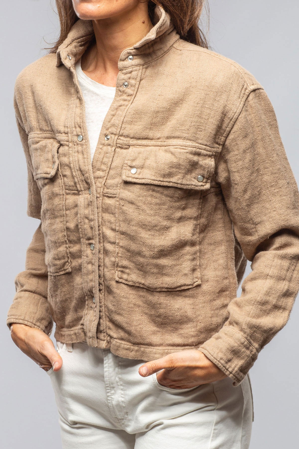 Dune | Arroya Washed Linen Jacket In Desert | Ladies - Outerwear - Lightweight
