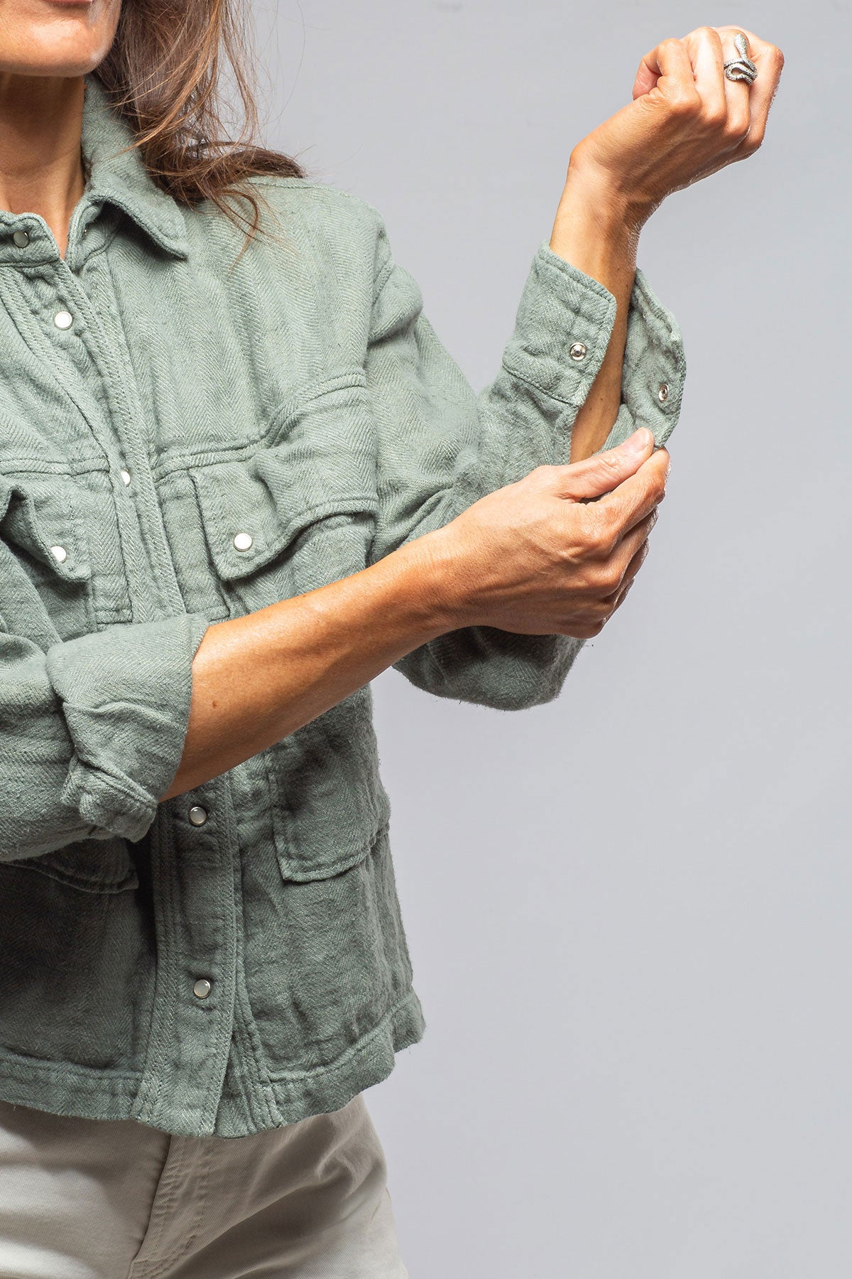Dune | Arroya Washed Linen Jacket In Sage | Ladies - Outerwear - Lightweight