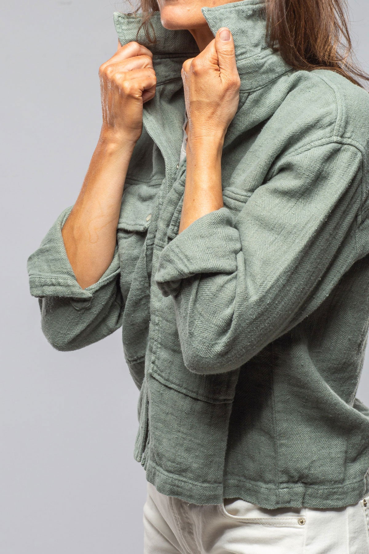 Dune | Arroya Washed Linen Jacket In Sage | Ladies - Outerwear - Lightweight